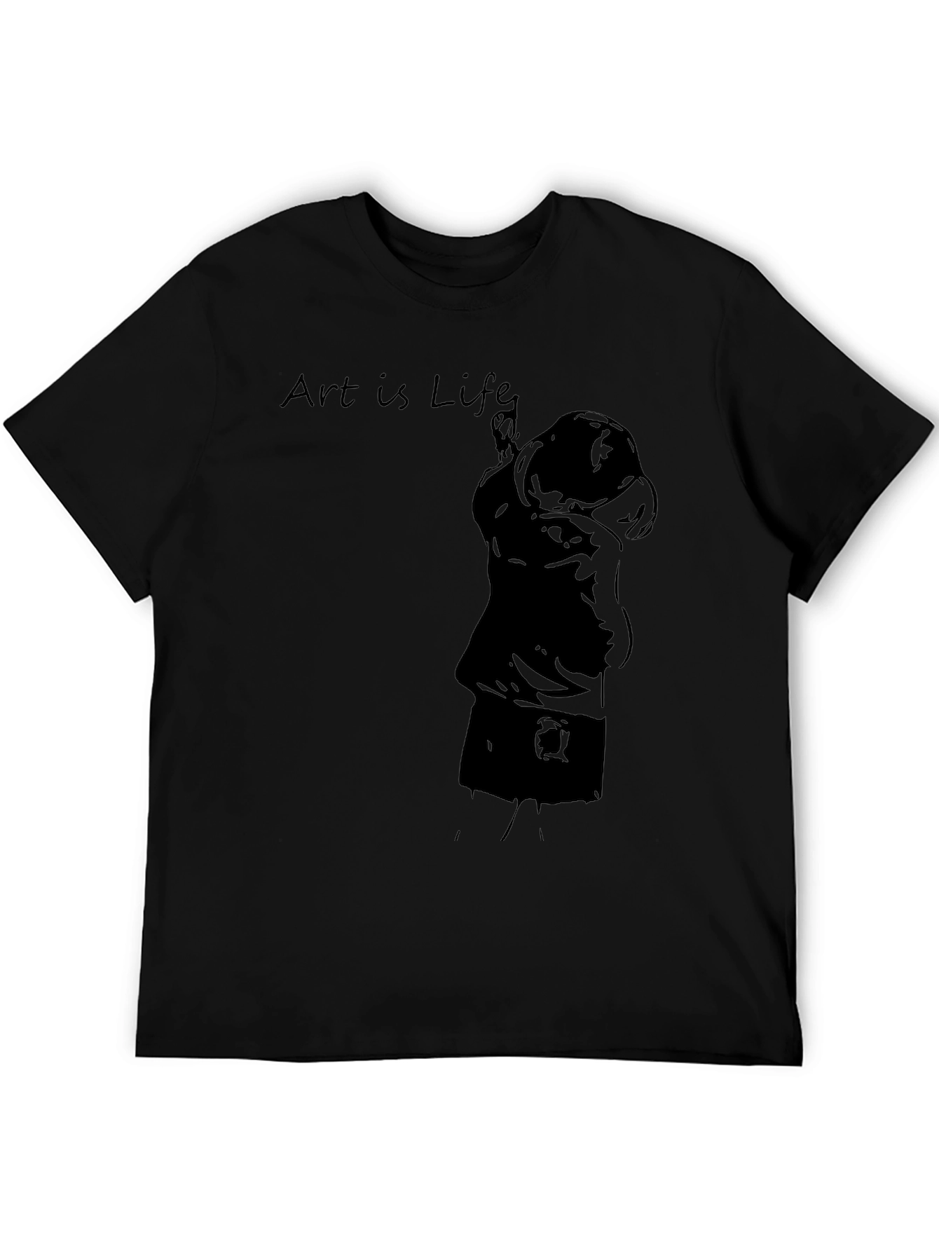 Art Is Life Black Graphic Tee