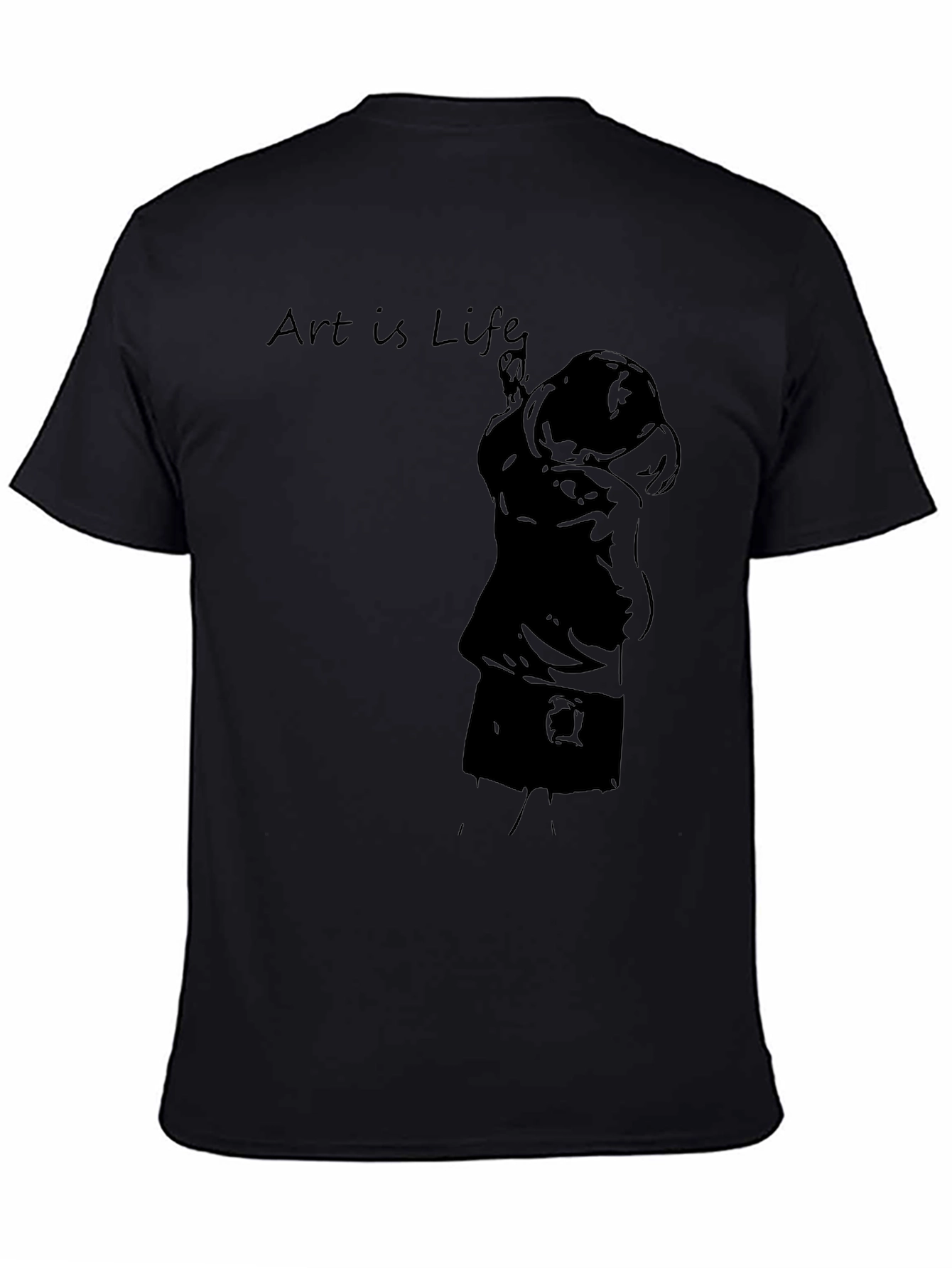 Art Is Life Black Graphic Tee