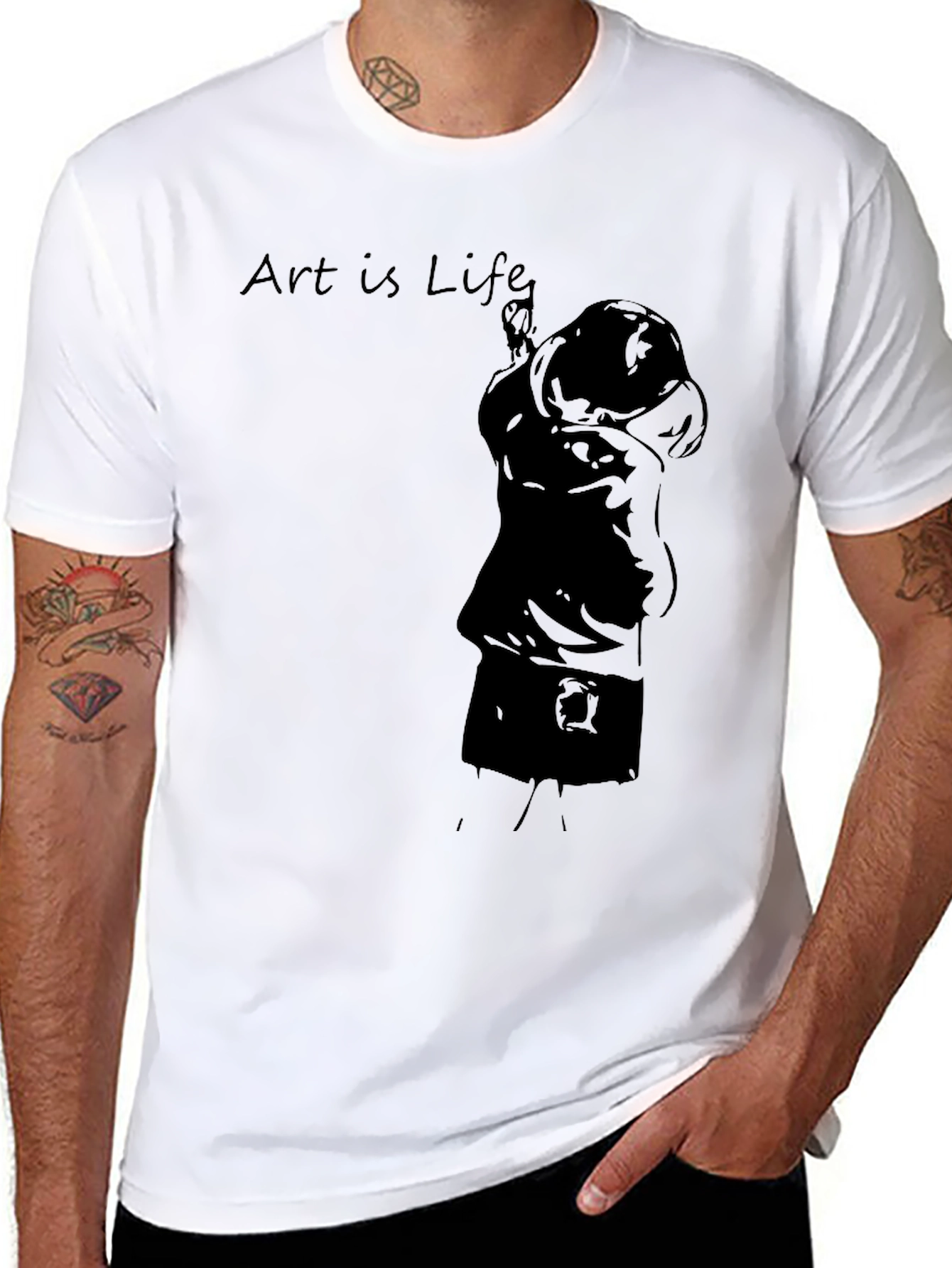 Art Is Life Black Graphic Tee