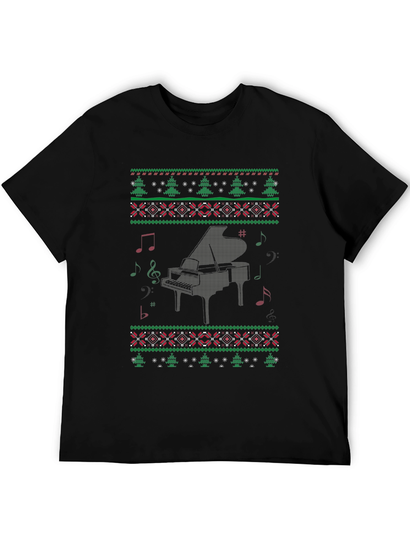 Piano Christmas Ugly Sweater T-Shirt