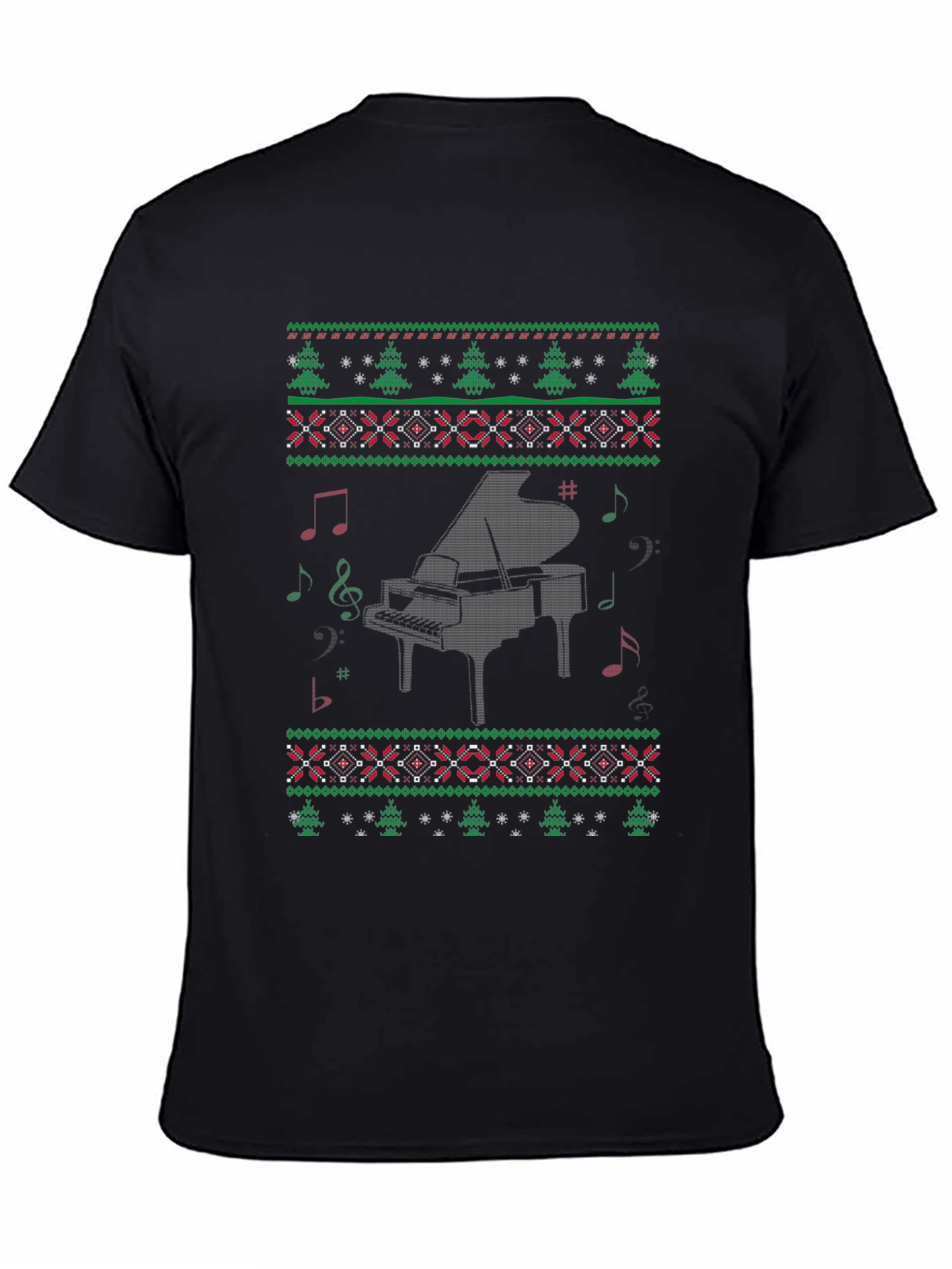 Piano Christmas Ugly Sweater T-Shirt
