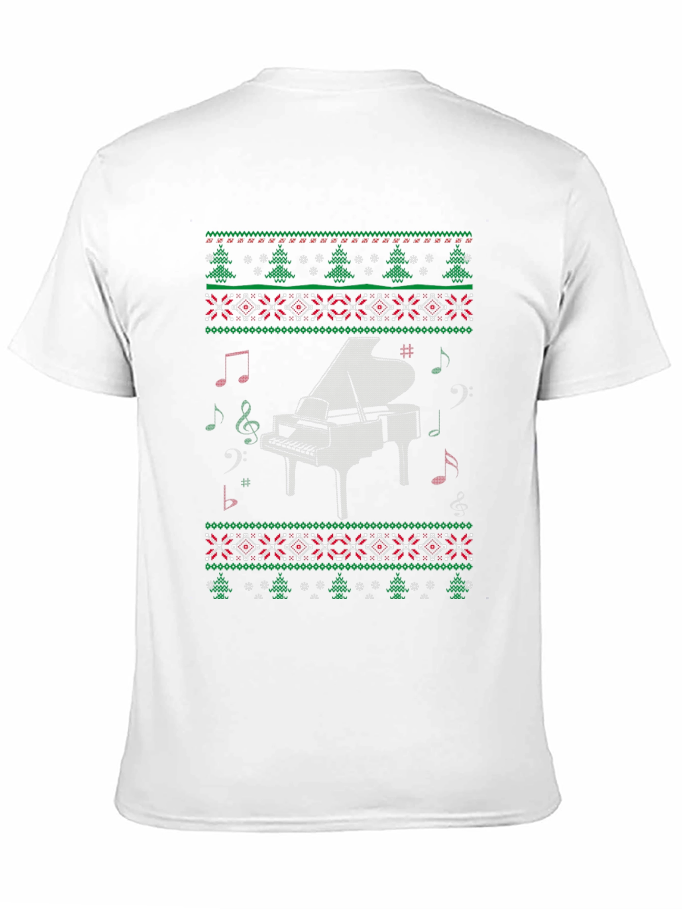 Piano Christmas Ugly Sweater T-Shirt