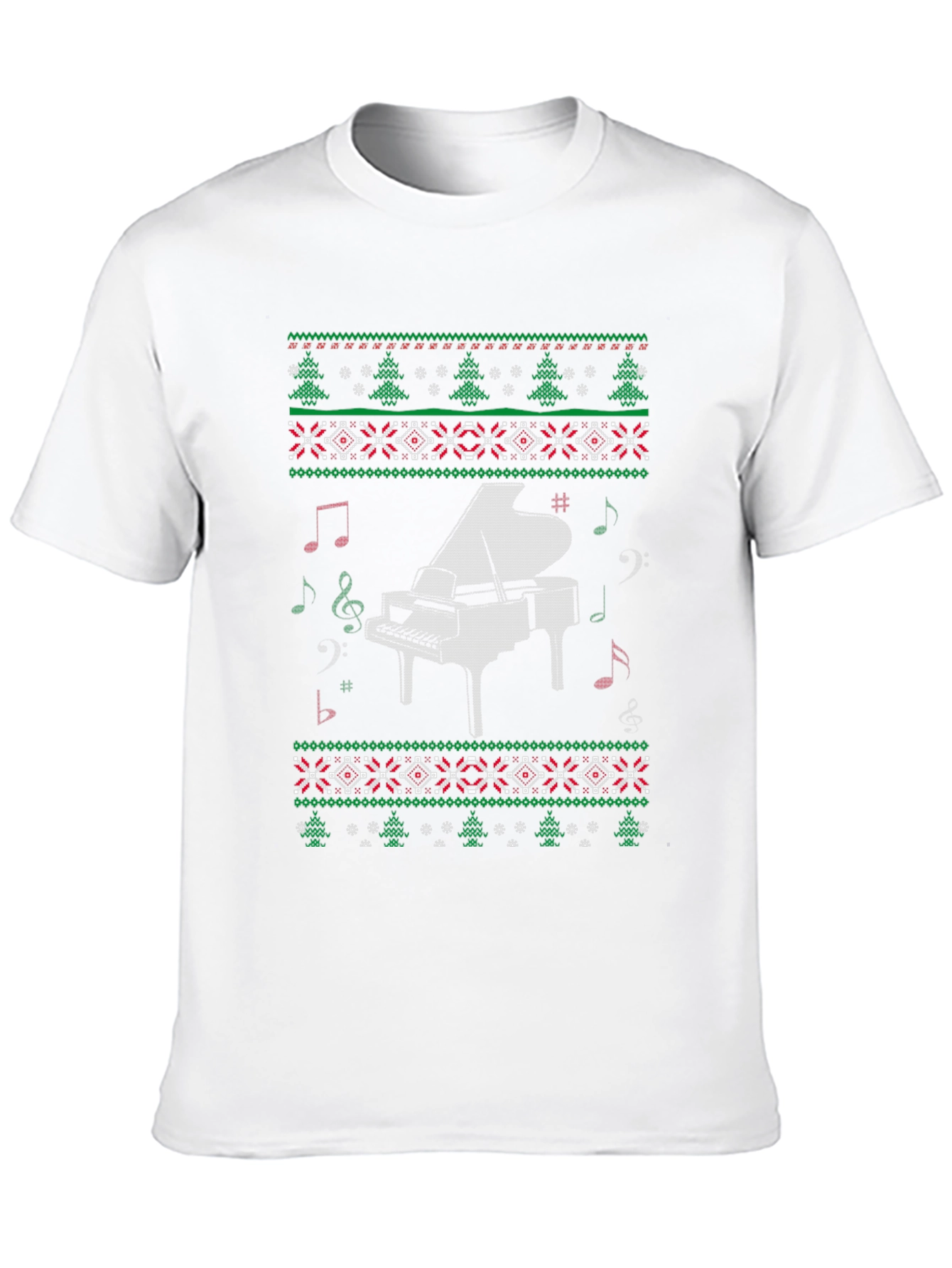Piano Christmas Ugly Sweater T-Shirt