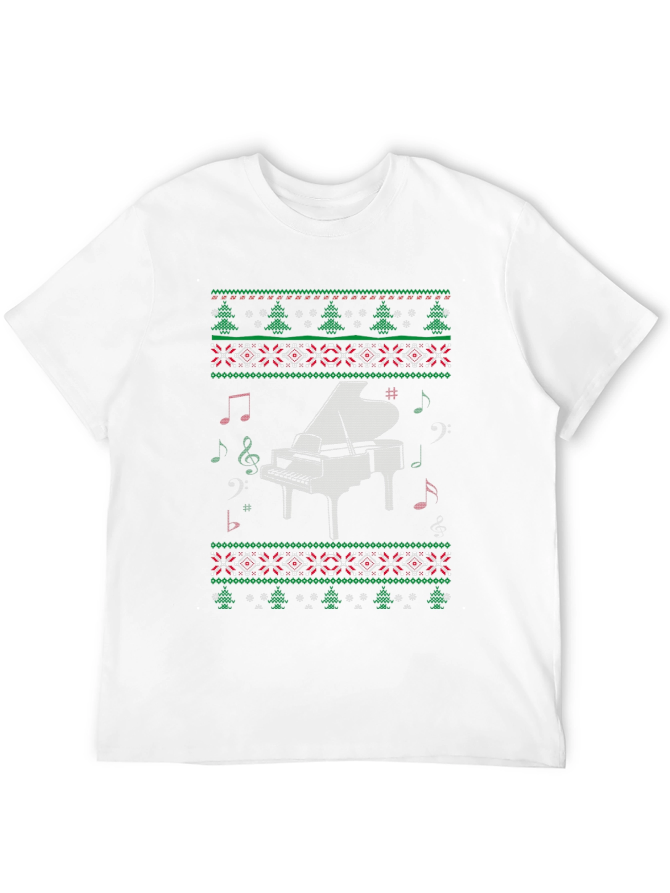 Piano Christmas Ugly Sweater T-Shirt