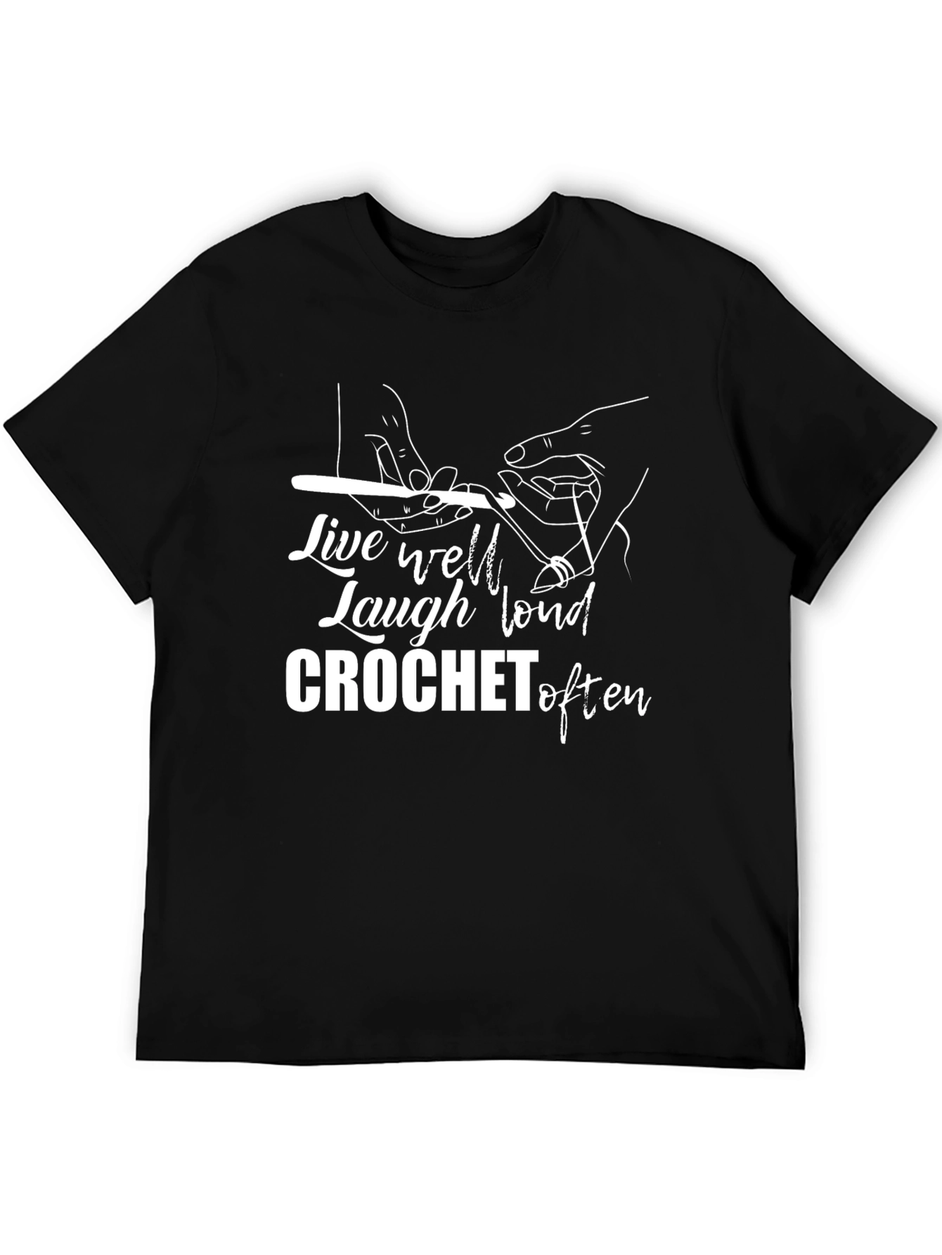 Crochet Lover Graphic Tee - Live Well Laugh Loud