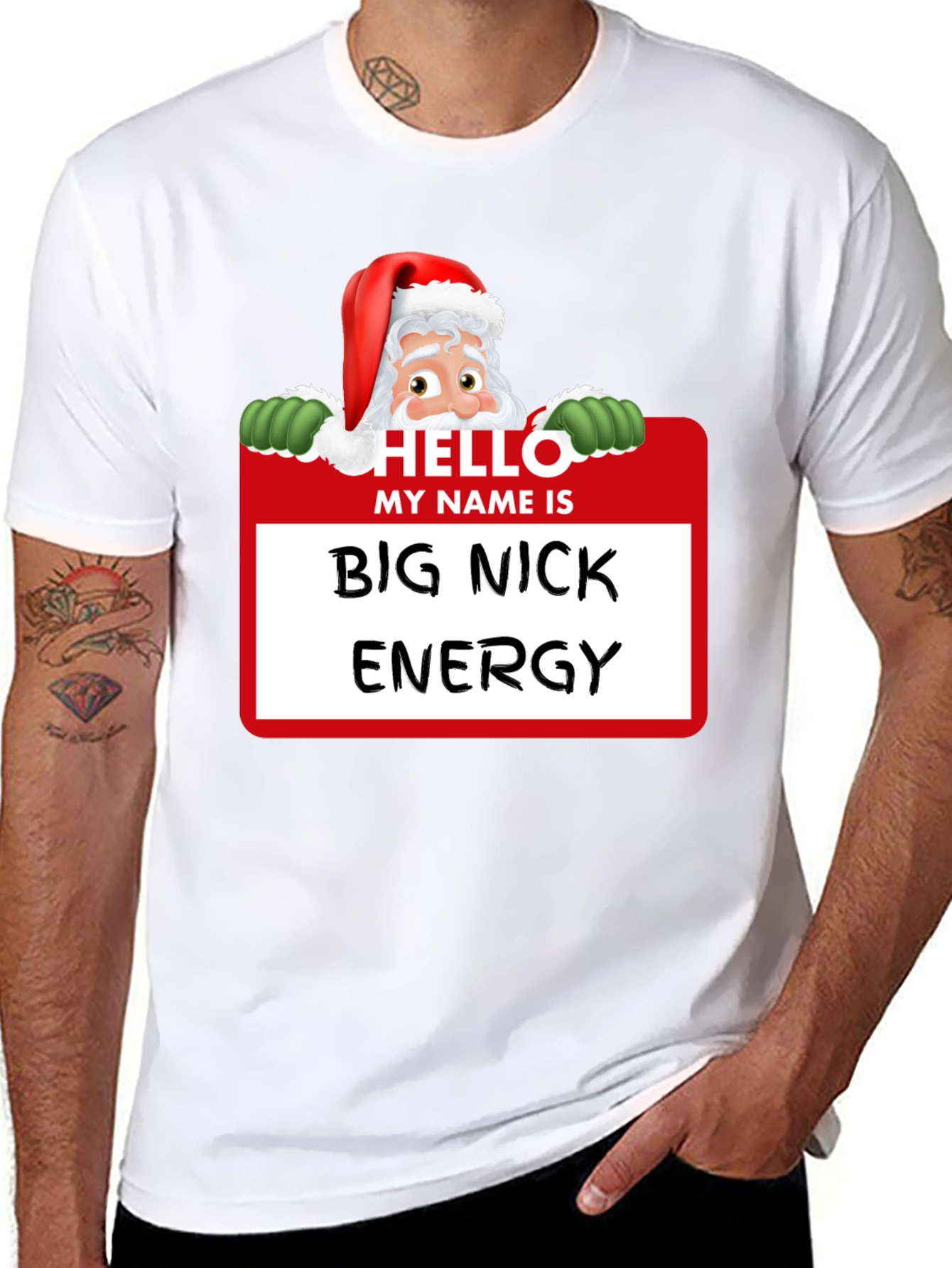 Big Nick Energy Santa Holiday T-Shirt