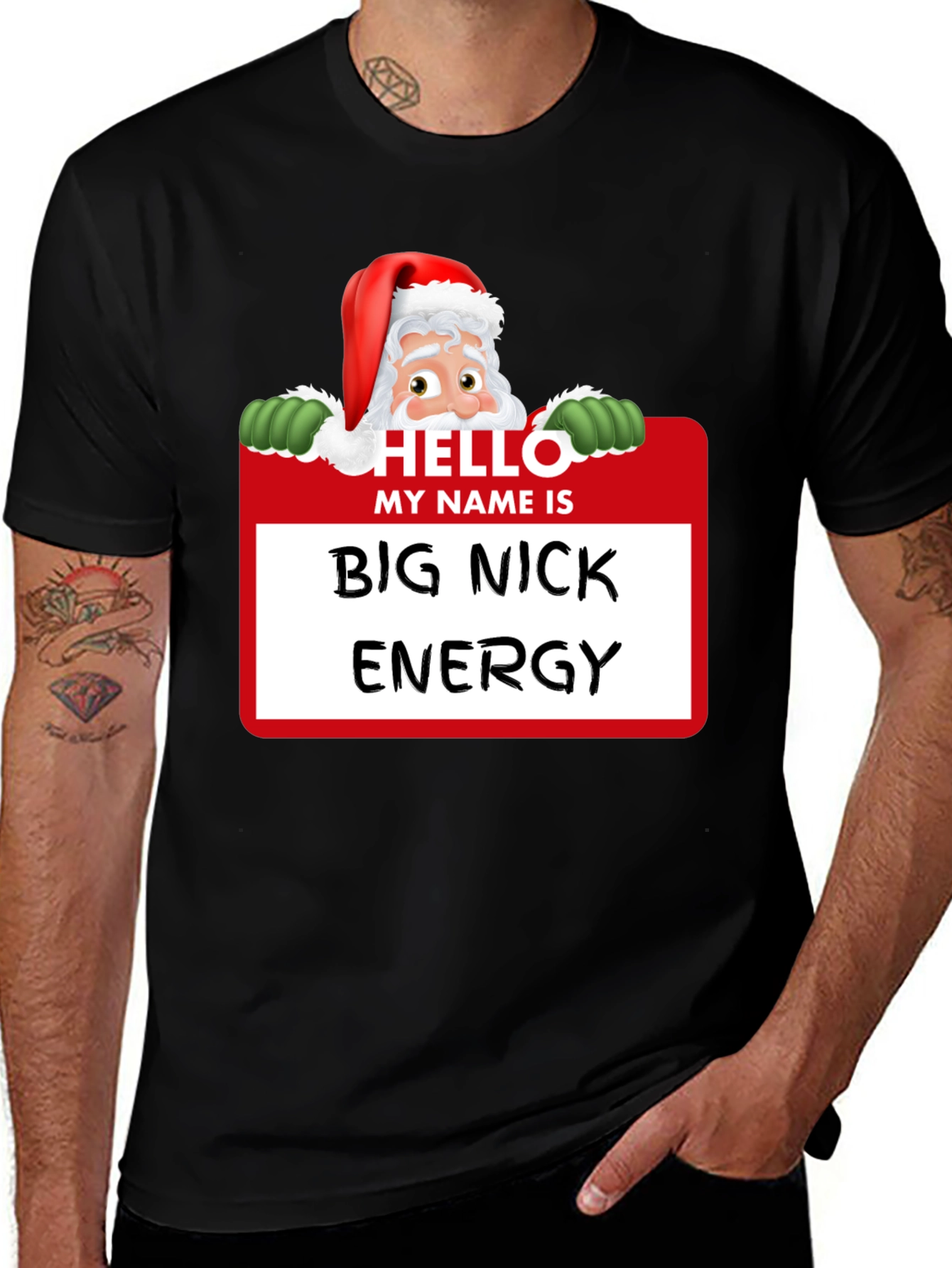 Big Nick Energy Santa Holiday T-Shirt