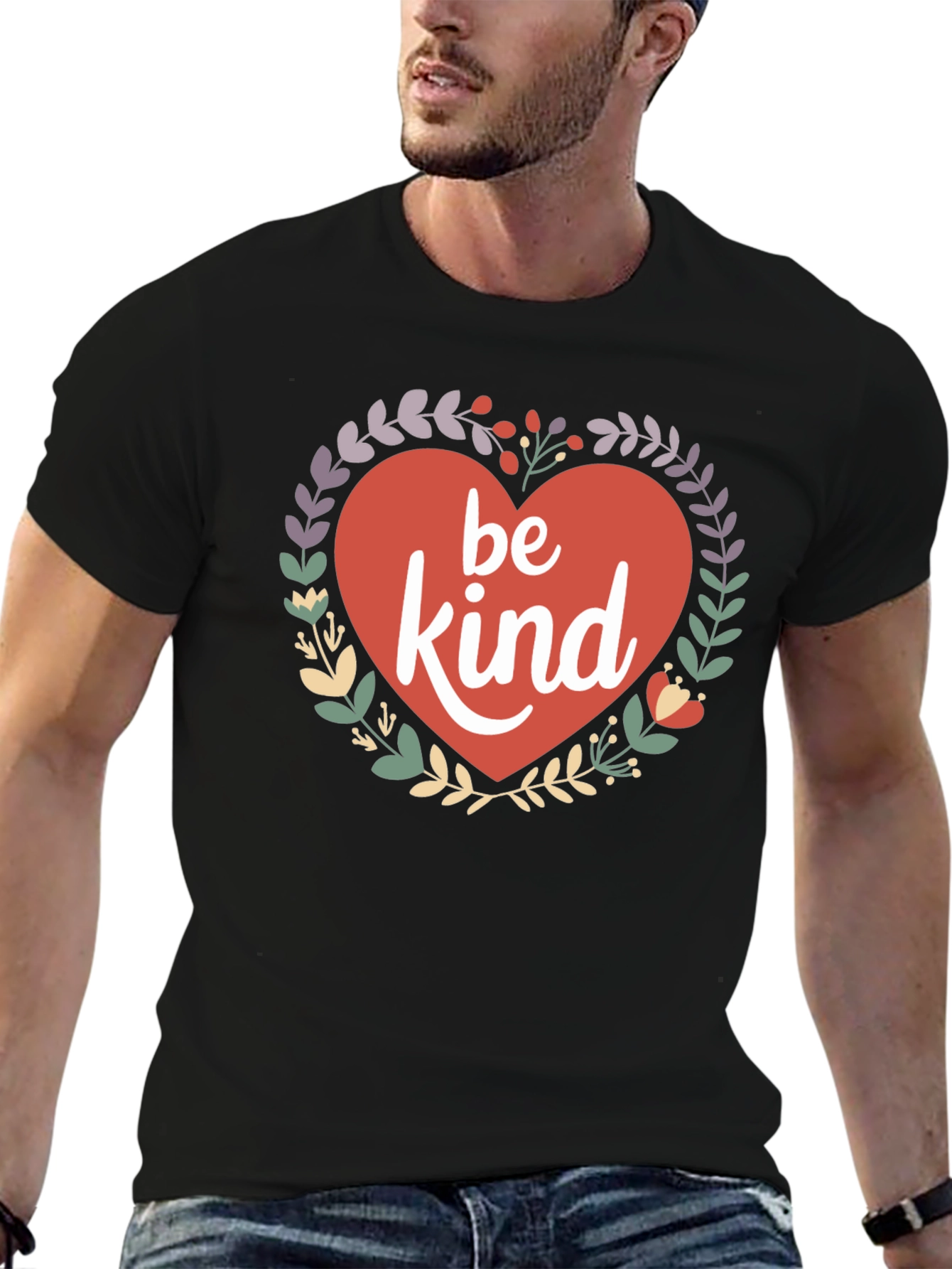 Be Kind Heart Graphic Tee - Soft Cotton T-Shirt