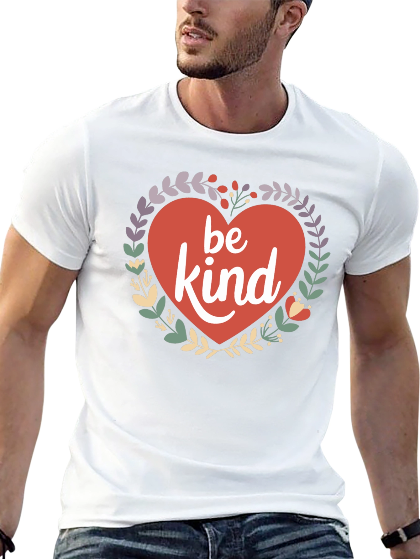 Be Kind Heart Graphic Tee - Soft Cotton T-Shirt