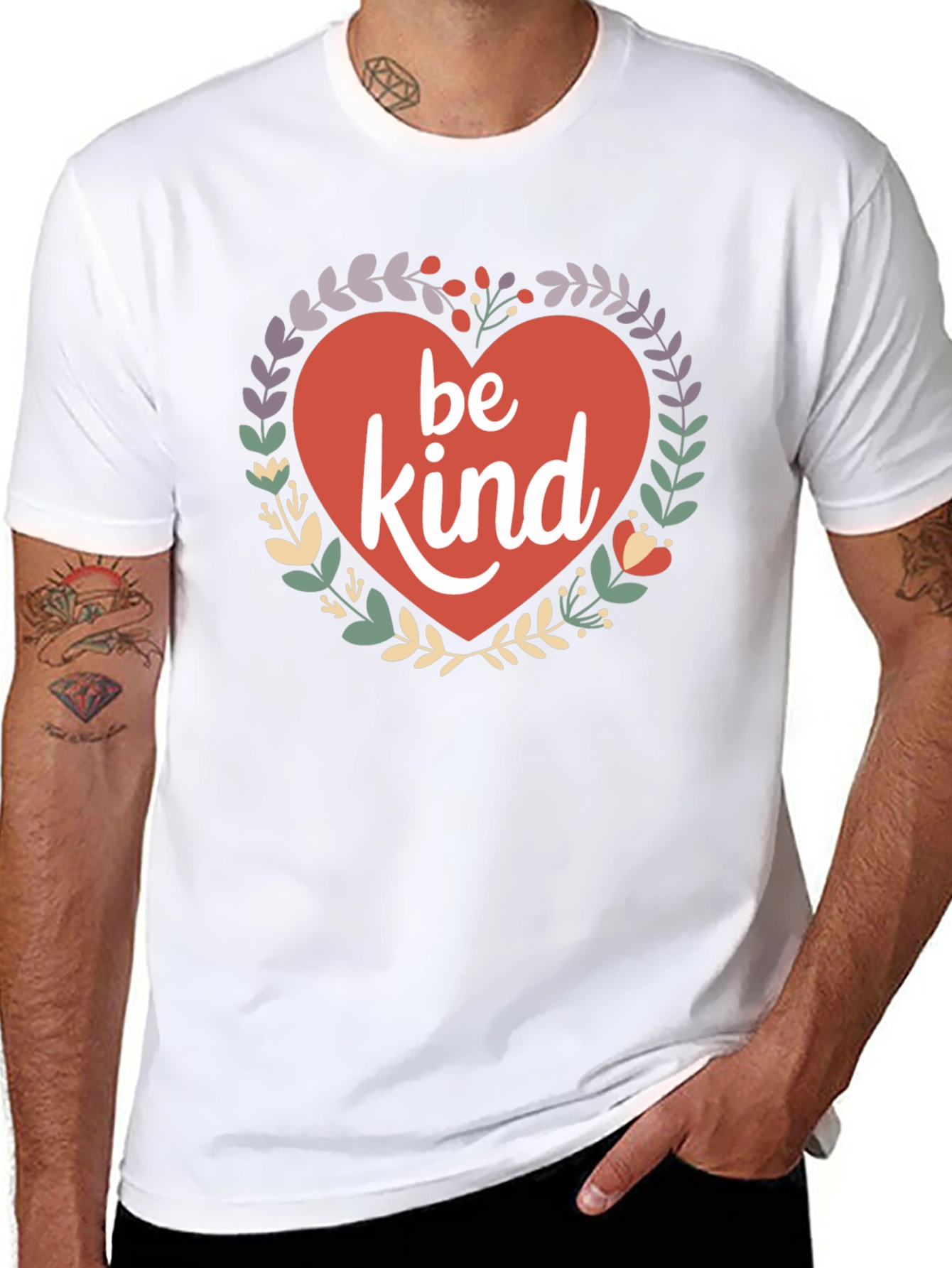 Be Kind Heart Graphic Tee - Soft Cotton T-Shirt