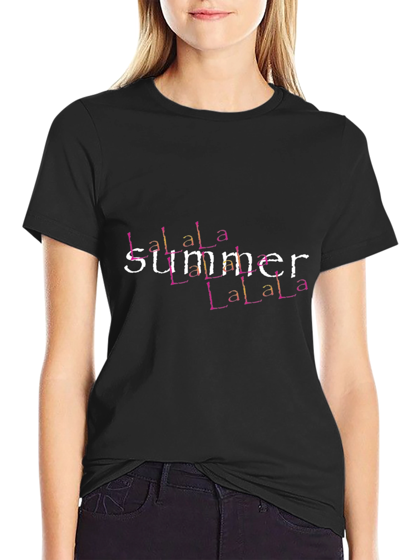 La La La Summer T-Shirt - Black