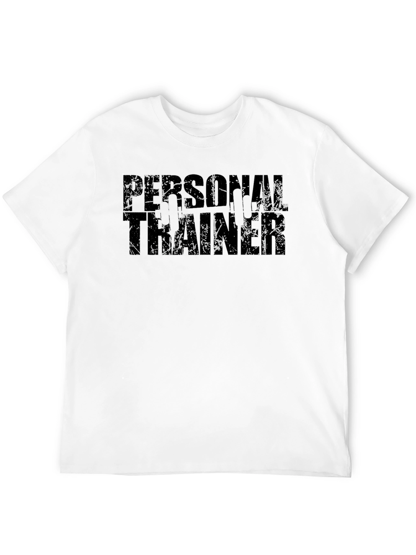 Personal Trainer Graphic Tee - Black Cotton Fitness Shirt