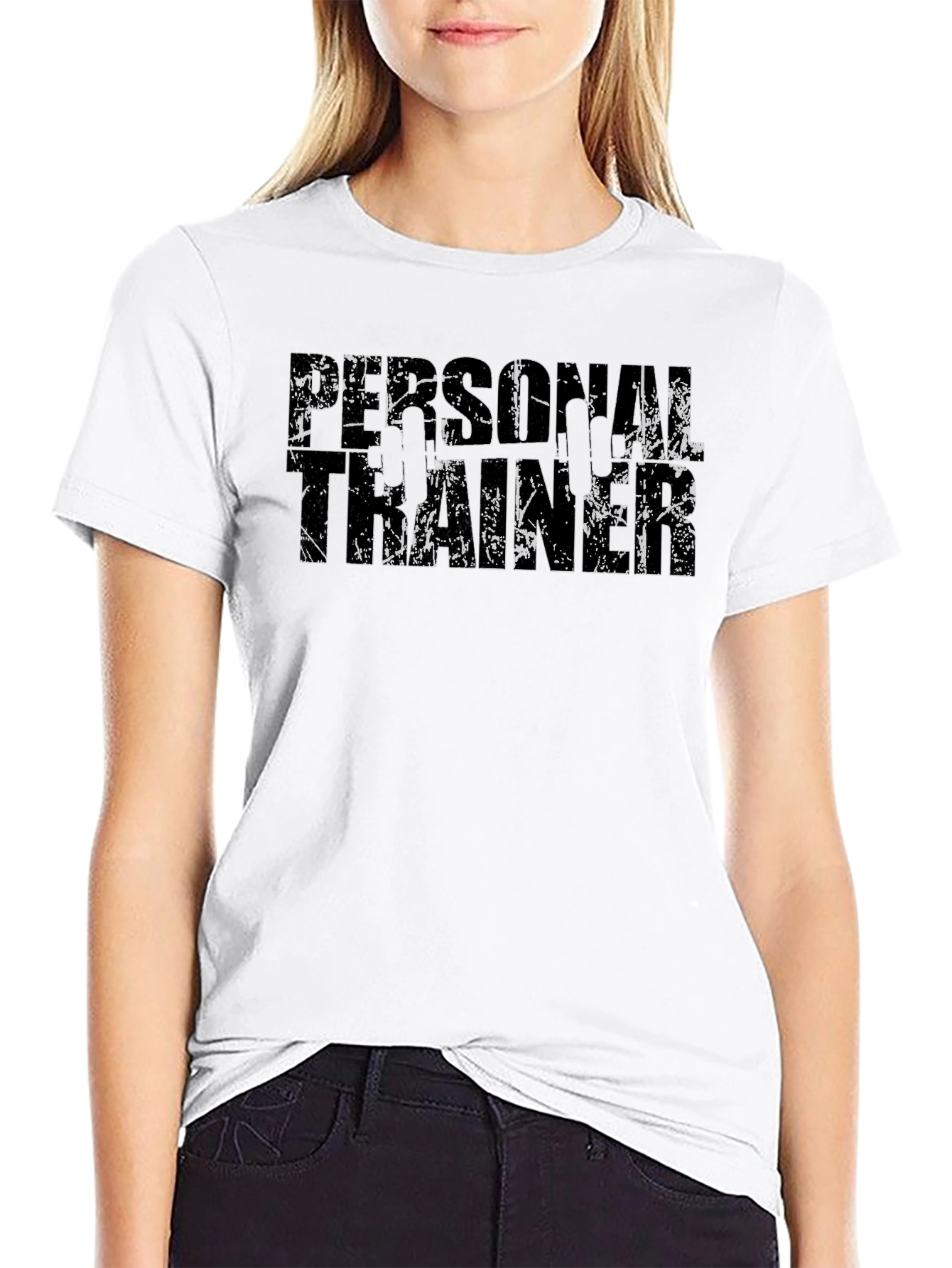 Personal Trainer Graphic Tee - Black Cotton Fitness Shirt