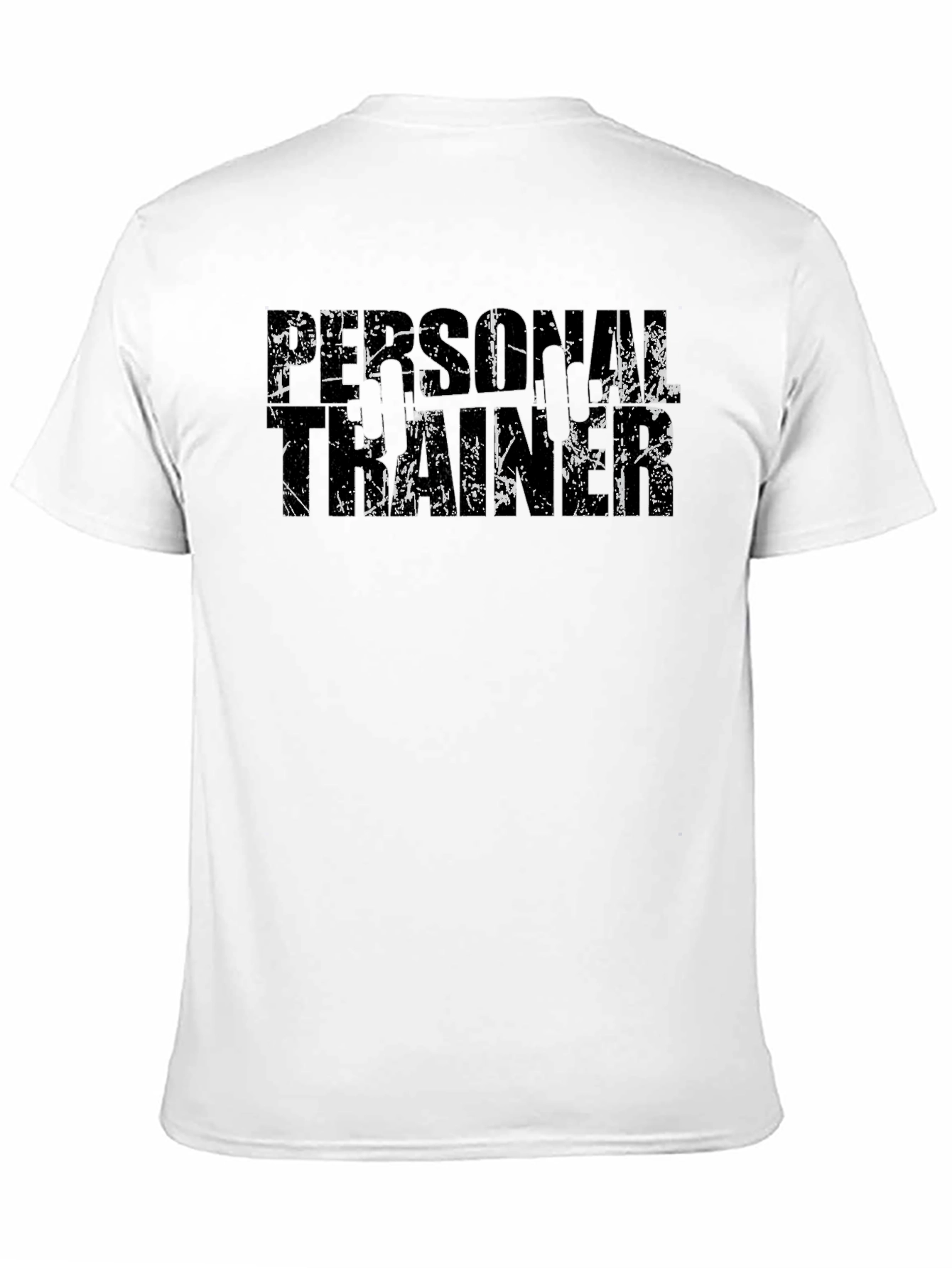 Personal Trainer Graphic Tee - Black Cotton Fitness Shirt