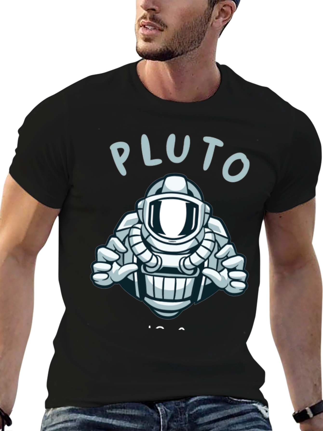Pluto Astronaut Graphic T-Shirt - Space Explorer Tee