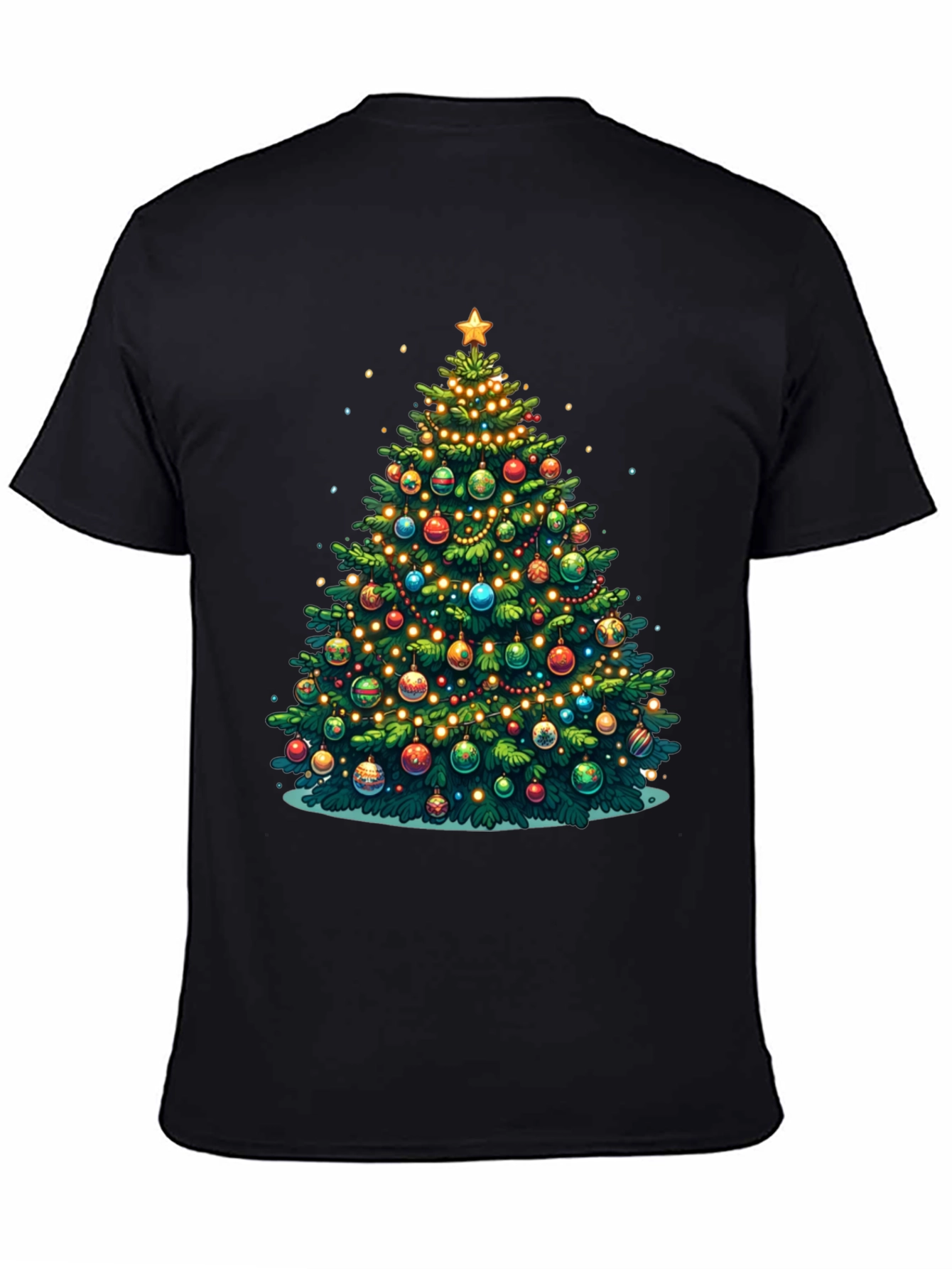 Christmas Tree Graphic Tee Holiday Shirt