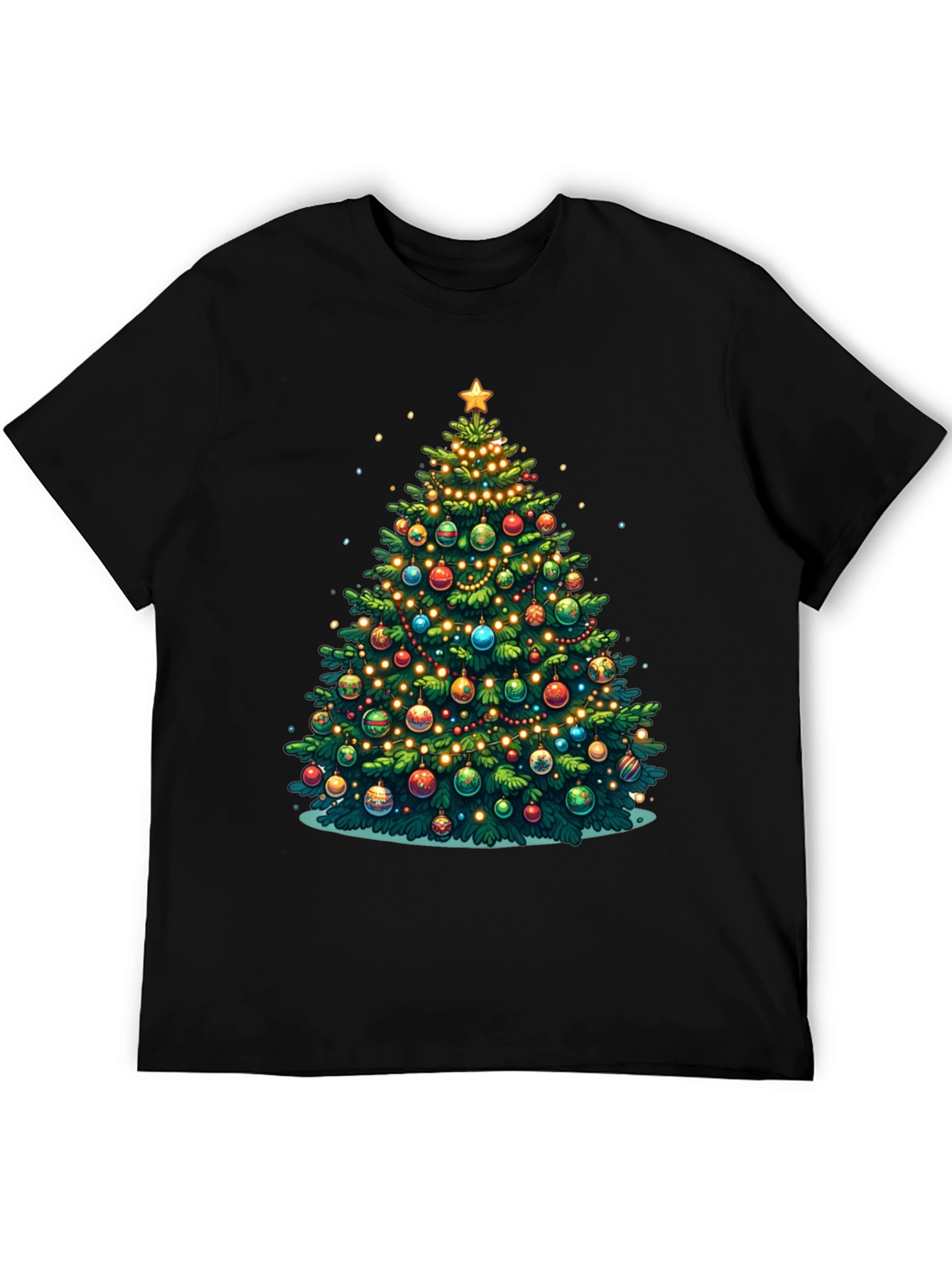 Christmas Tree Graphic Tee Holiday Shirt