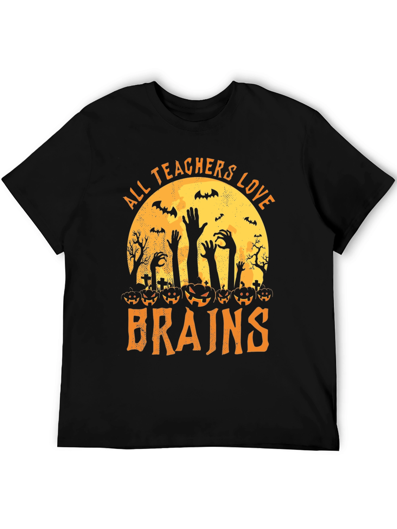 All Teachers Love Brains Halloween Graphic Tee
