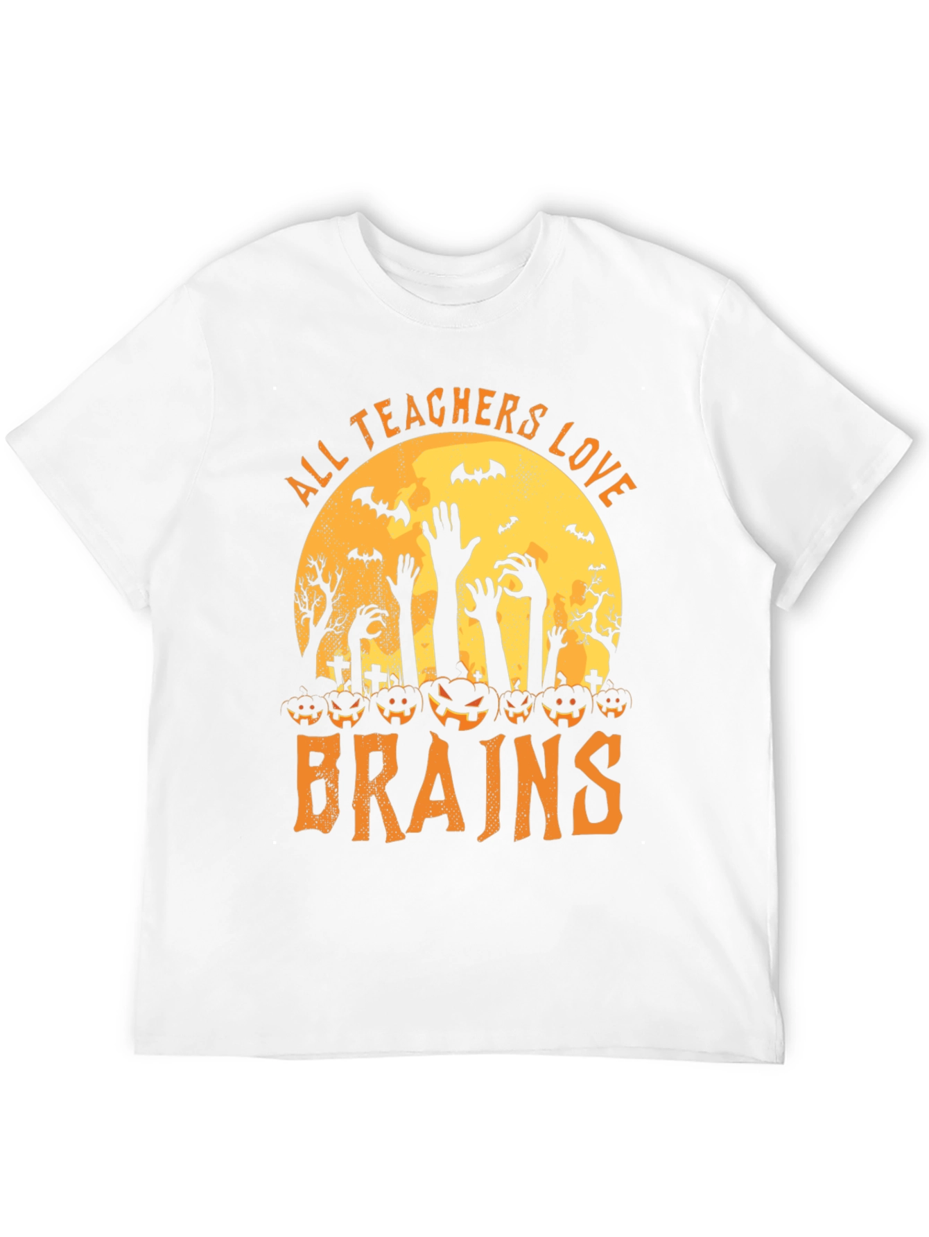 All Teachers Love Brains Halloween Graphic Tee
