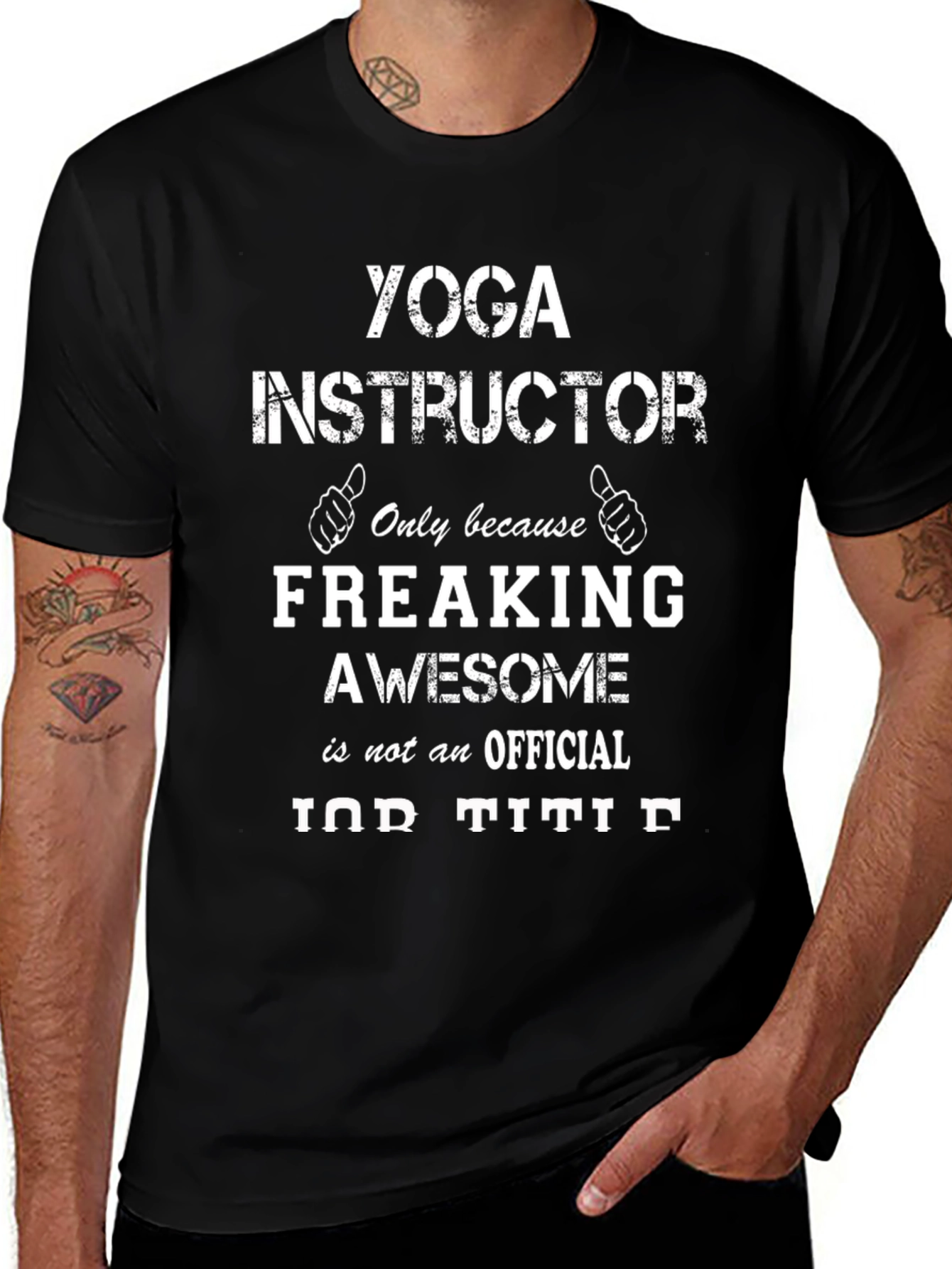 Yoga Instructor Awesome Job Title Graphic Tee