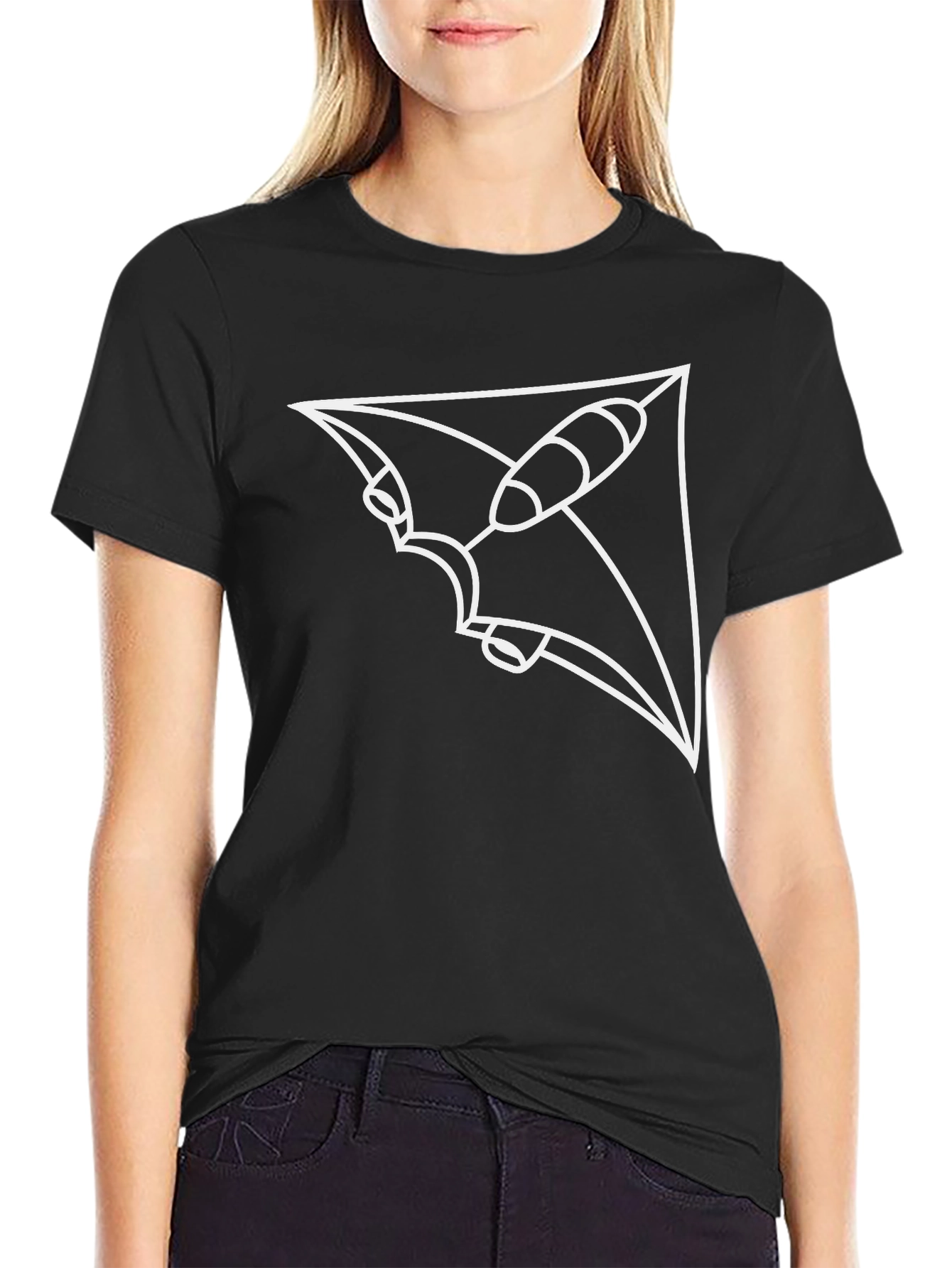 Abstract Spacecraft Black T-Shirt