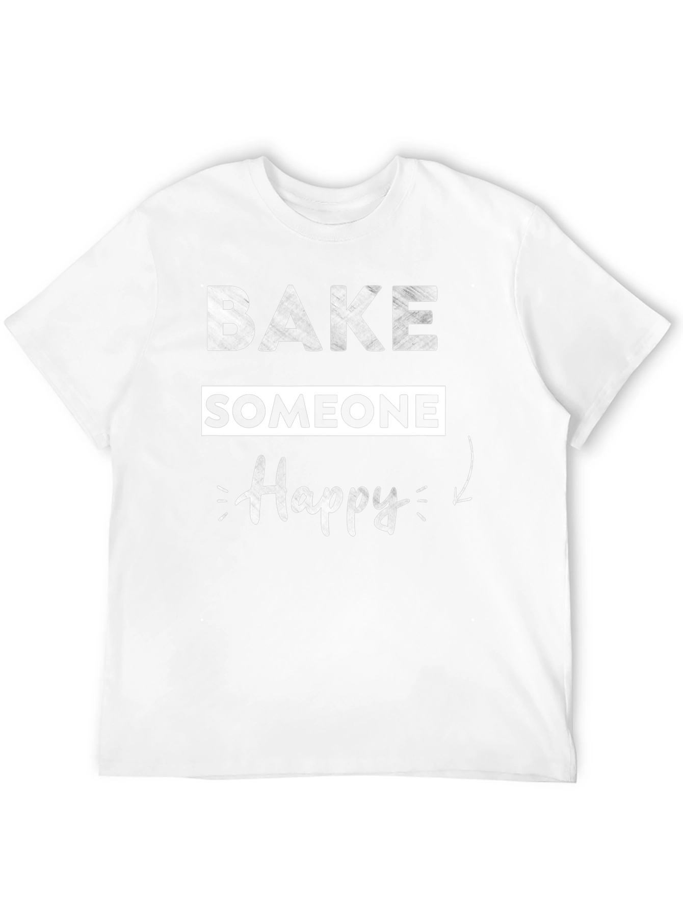 Bake Someone Happy Graphic T-Shirt - Black