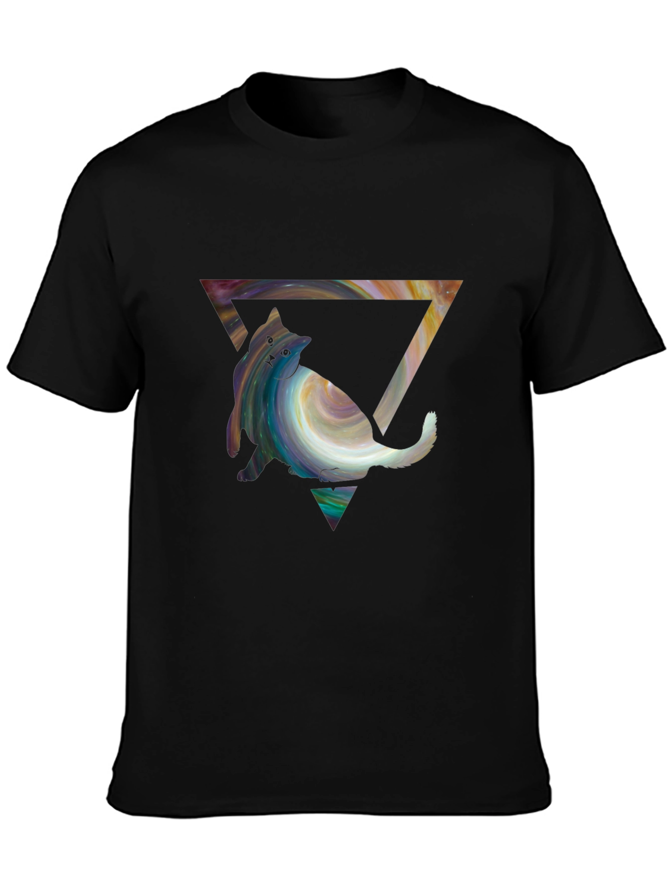 Abstract Cat Triangle T-Shirt