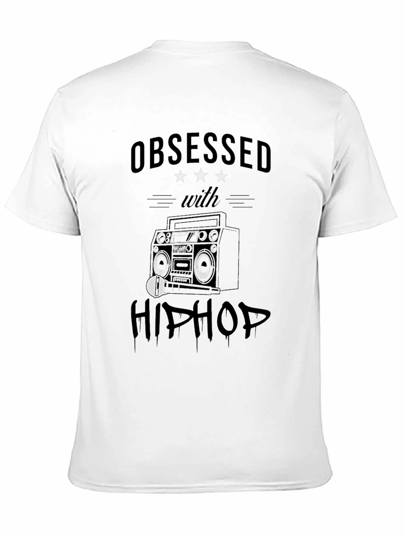Obsessed With Hip Hop Graphic Tee - Black
