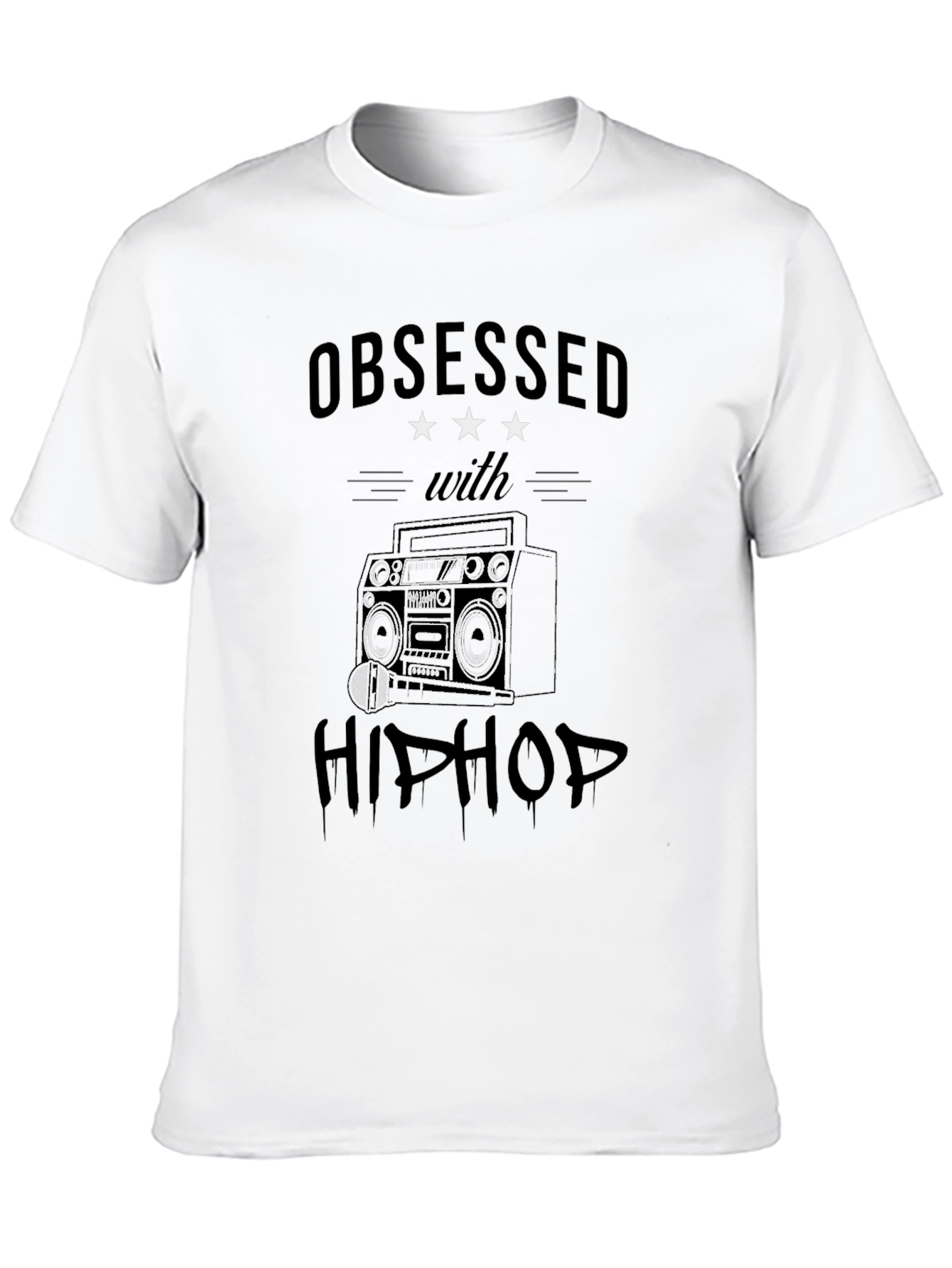 Obsessed With Hip Hop Graphic Tee - Black