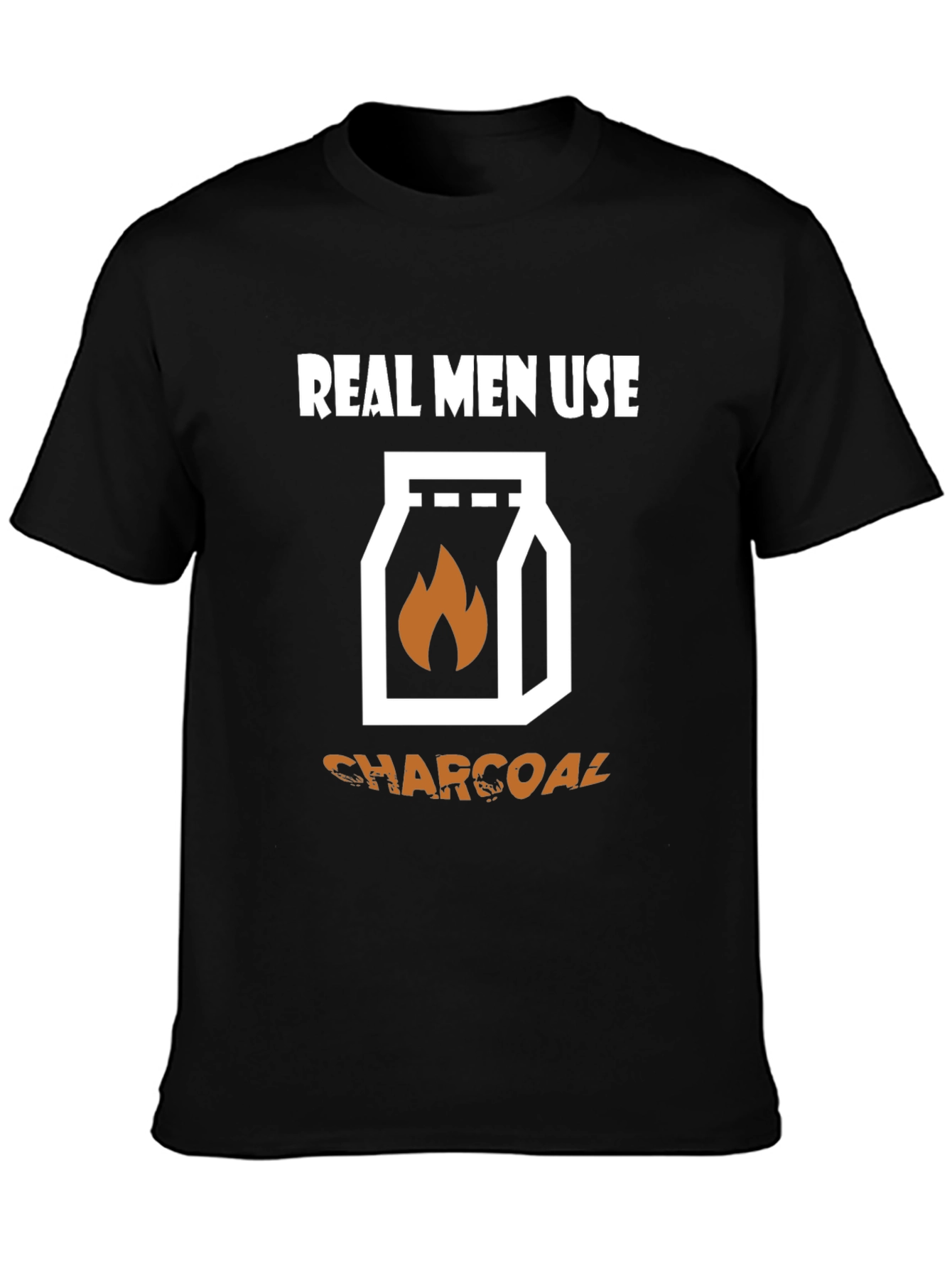 Real Men Use Charcoal T-Shirt - Grilling Tee