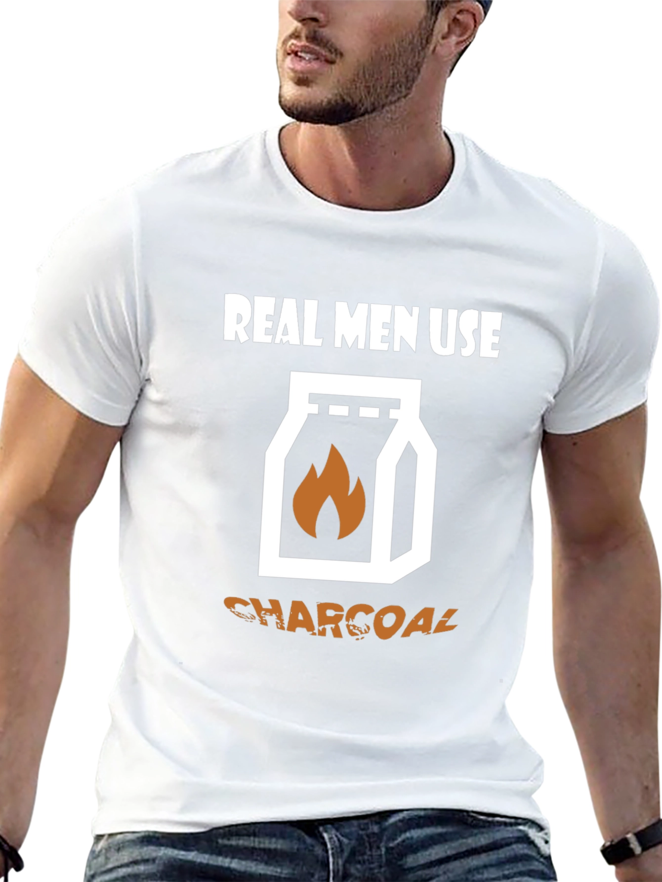 Real Men Use Charcoal T-Shirt - Grilling Tee