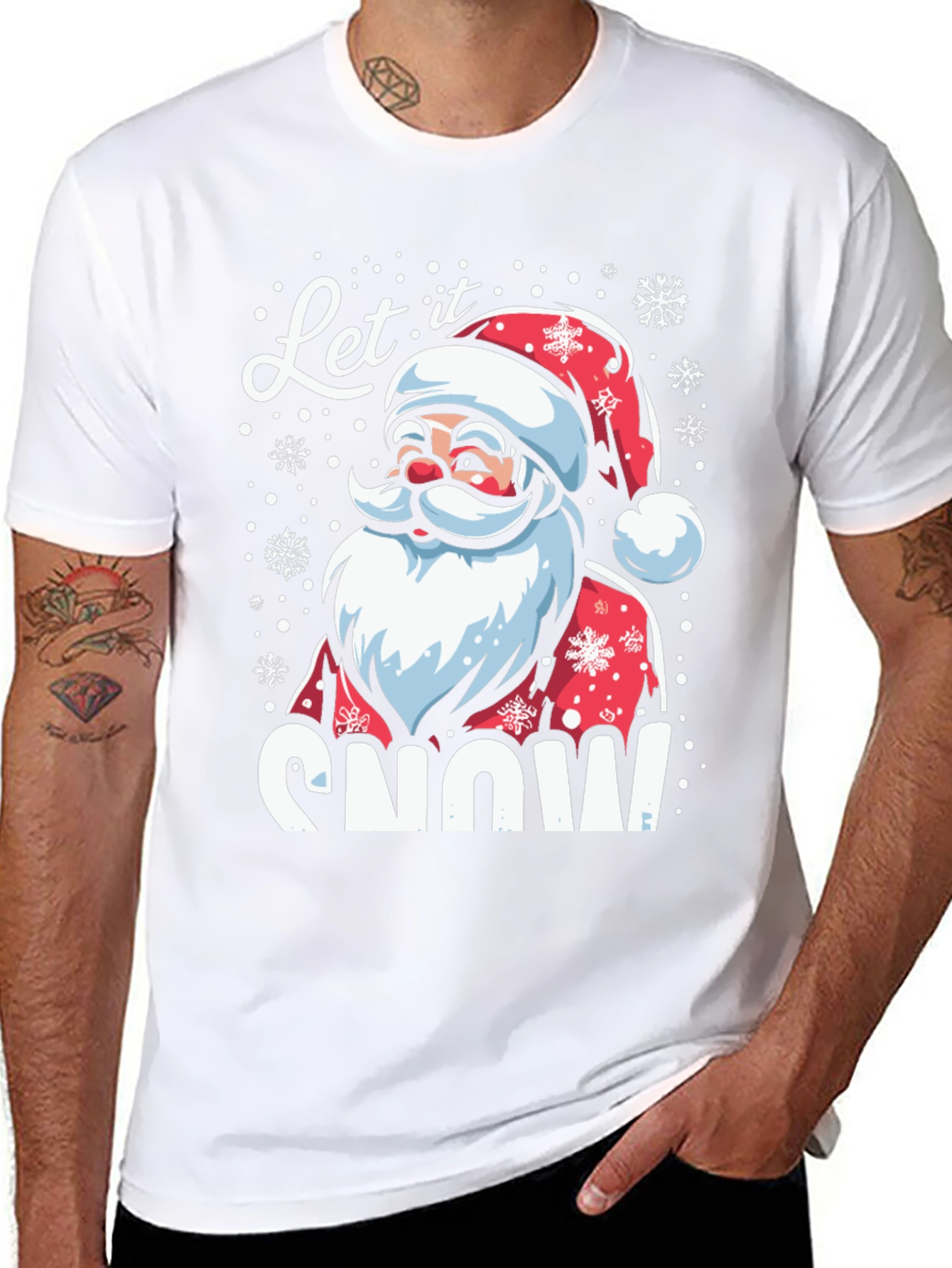 Let it Snow Santa Graphic T-Shirt