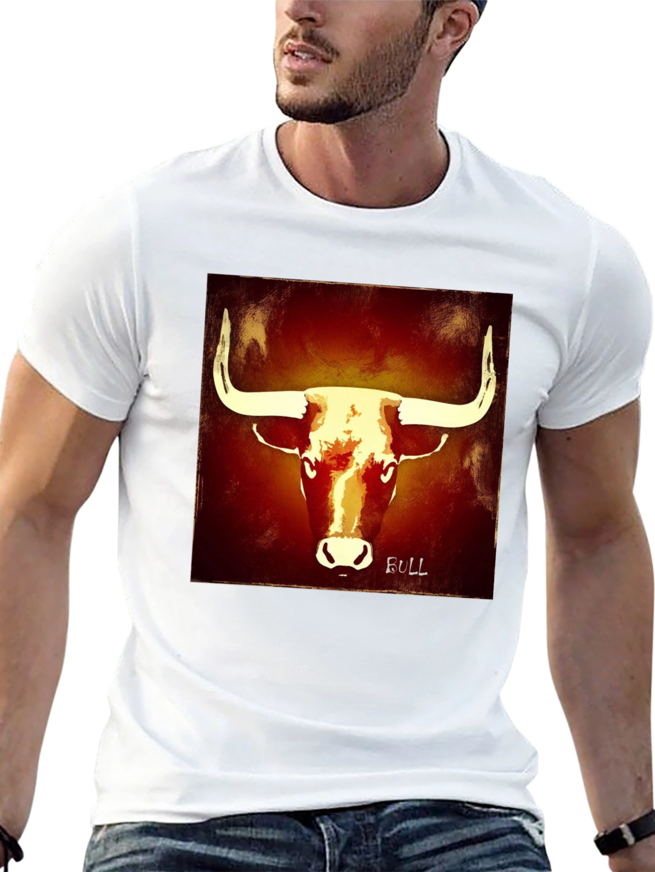 Bull Graphic Tee - Bold Black T-Shirt