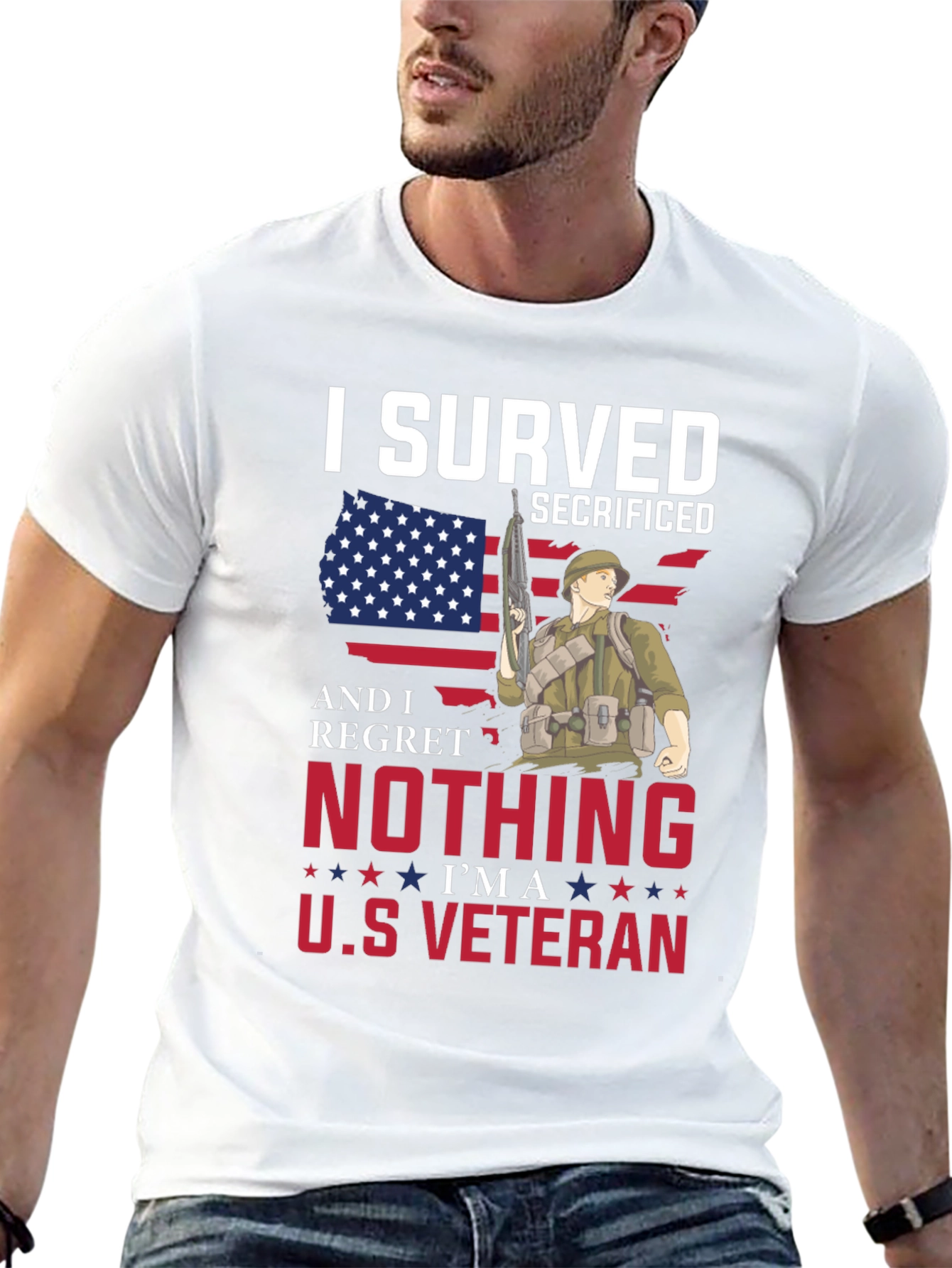 I Served Veteran Graphic T-Shirt - Patriotic Pride
