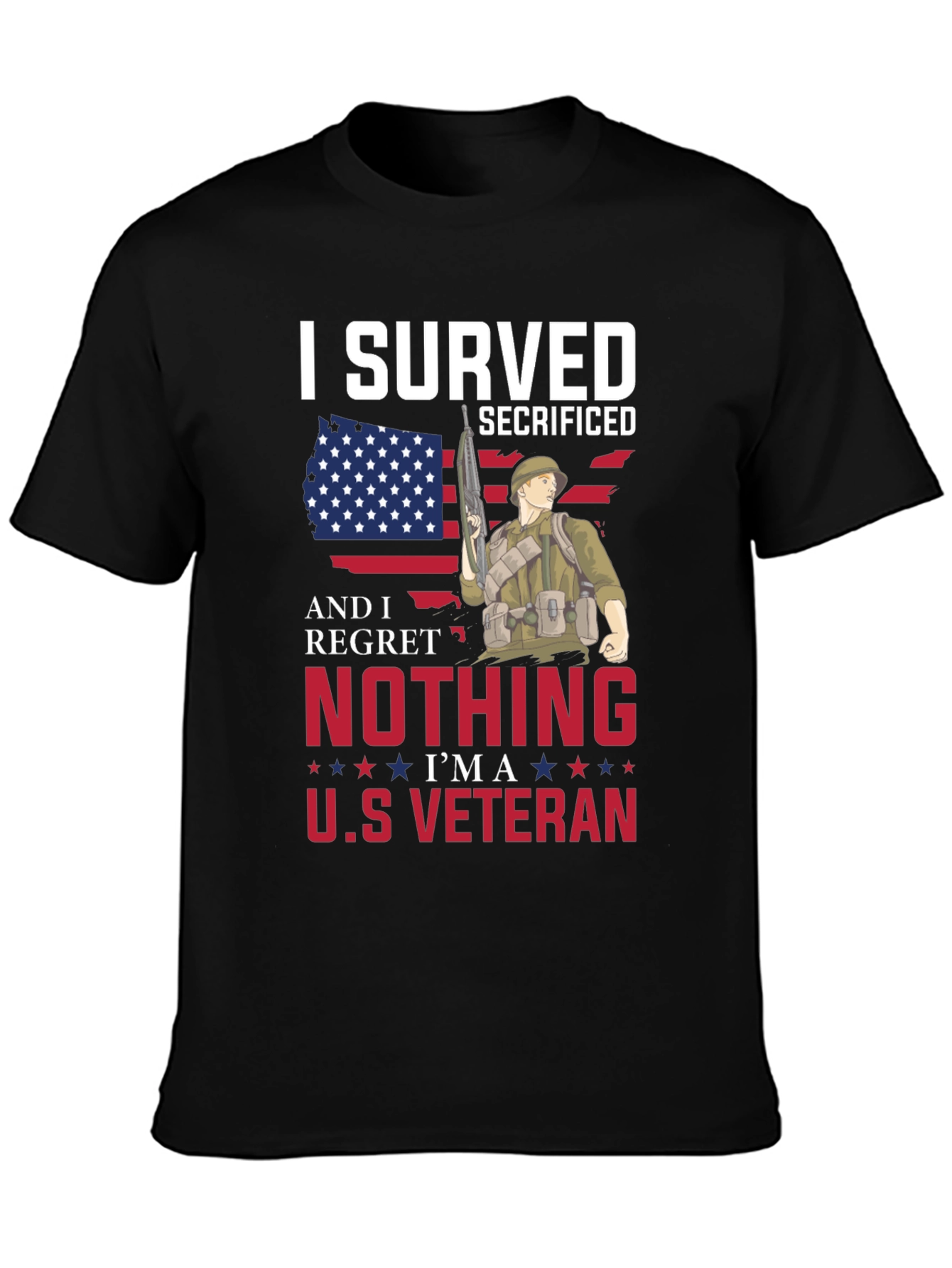 I Served Veteran Graphic T-Shirt - Patriotic Pride