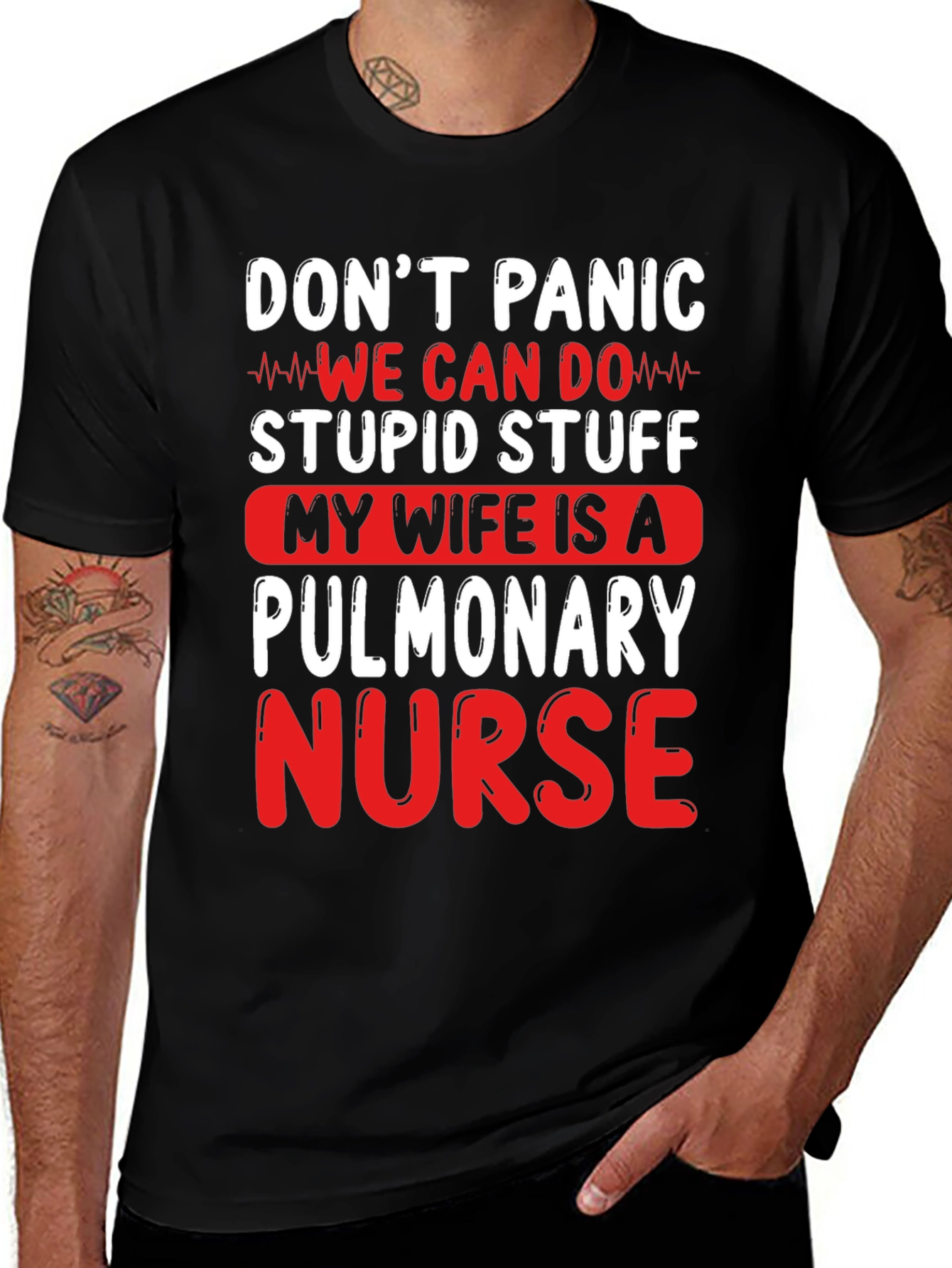 Pulmonary Nurse T-Shirt - Dont Panic