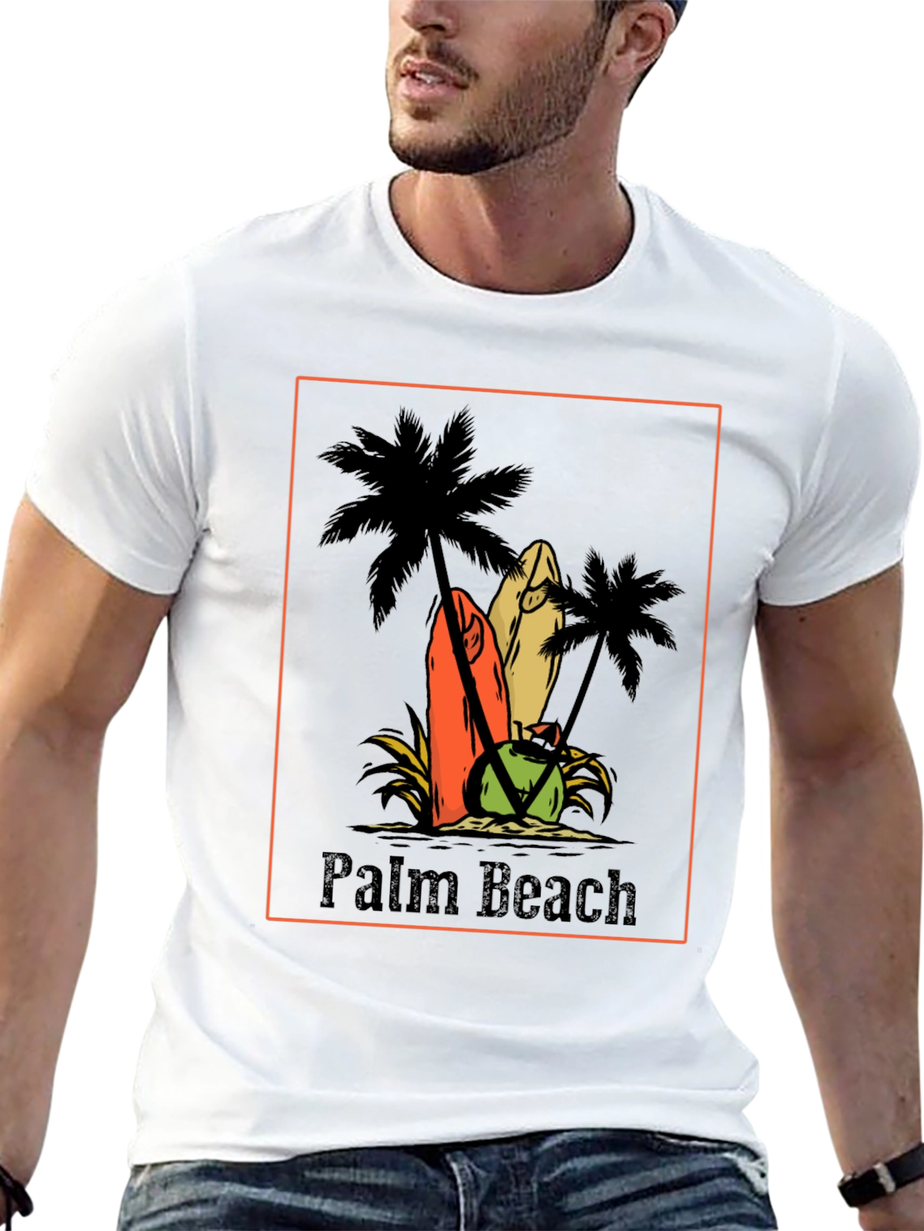 Palm Beach Graphic Tee - Surf & Sun T-Shirt