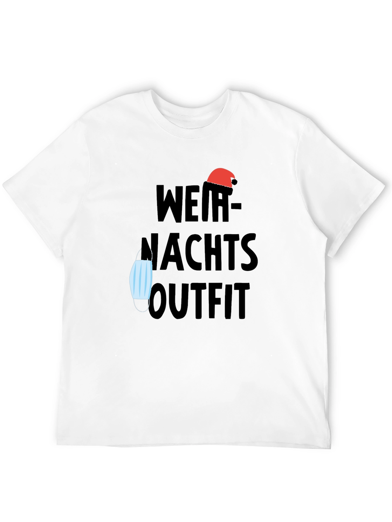 Weihnachts Outfit Tee - Holiday Mask Humor T-Shirt