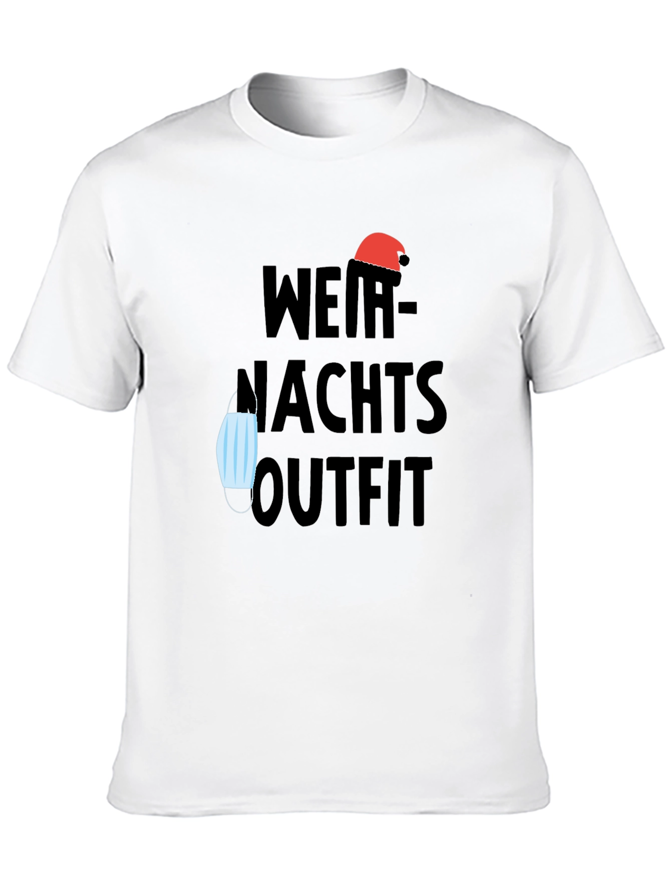 Weihnachts Outfit Tee - Holiday Mask Humor T-Shirt
