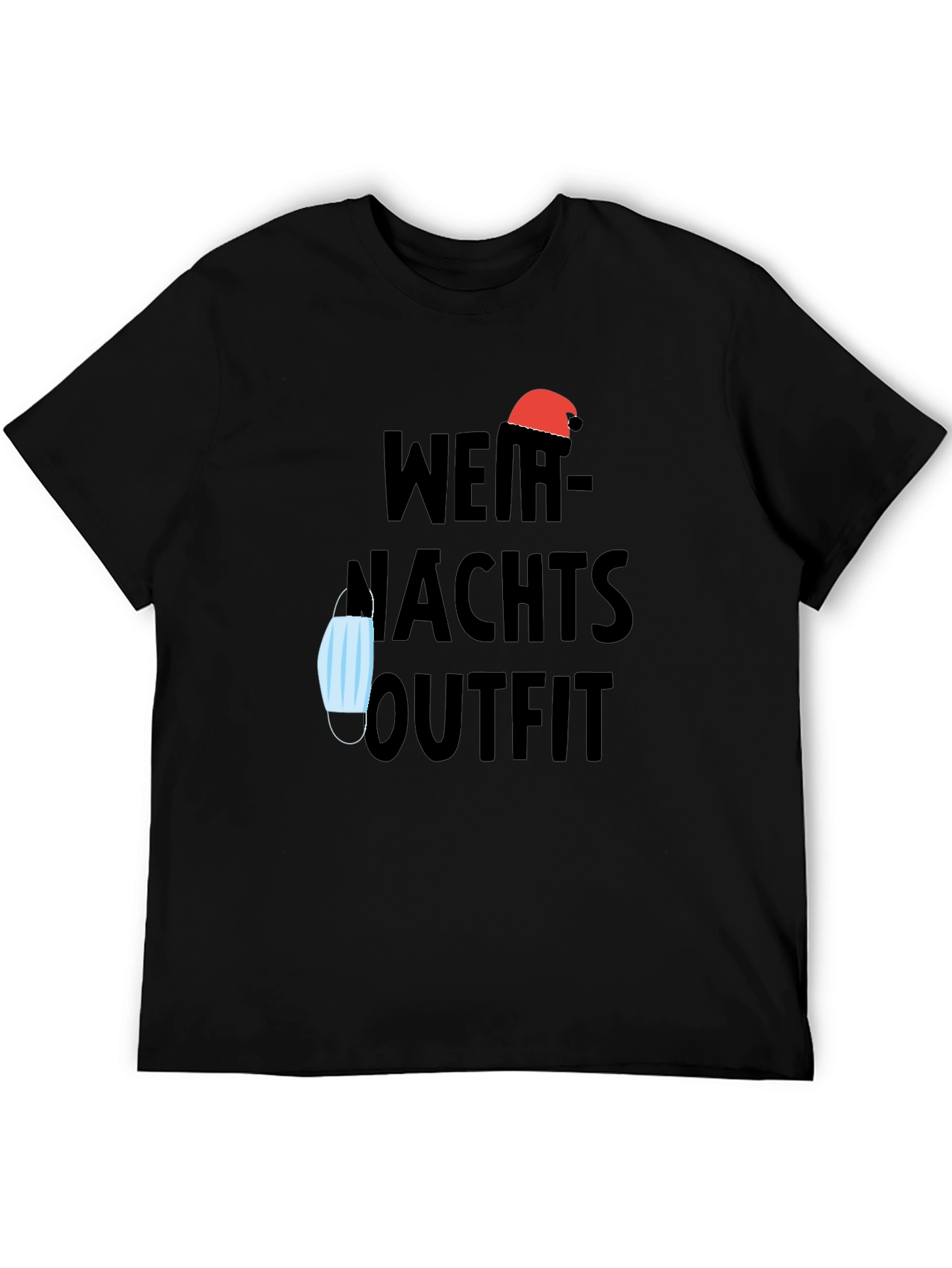 Weihnachts Outfit Tee - Holiday Mask Humor T-Shirt