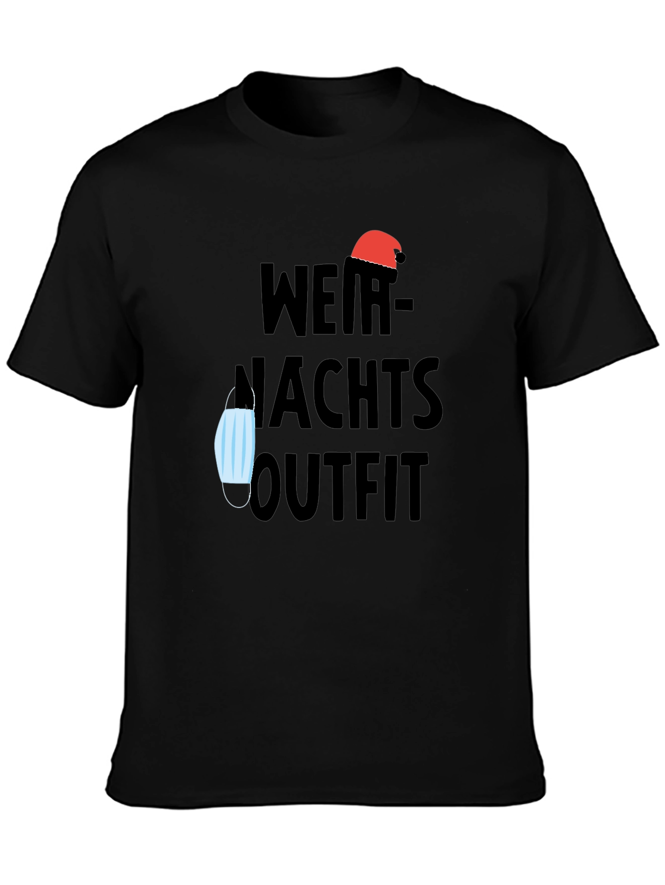 Weihnachts Outfit Tee - Holiday Mask Humor T-Shirt