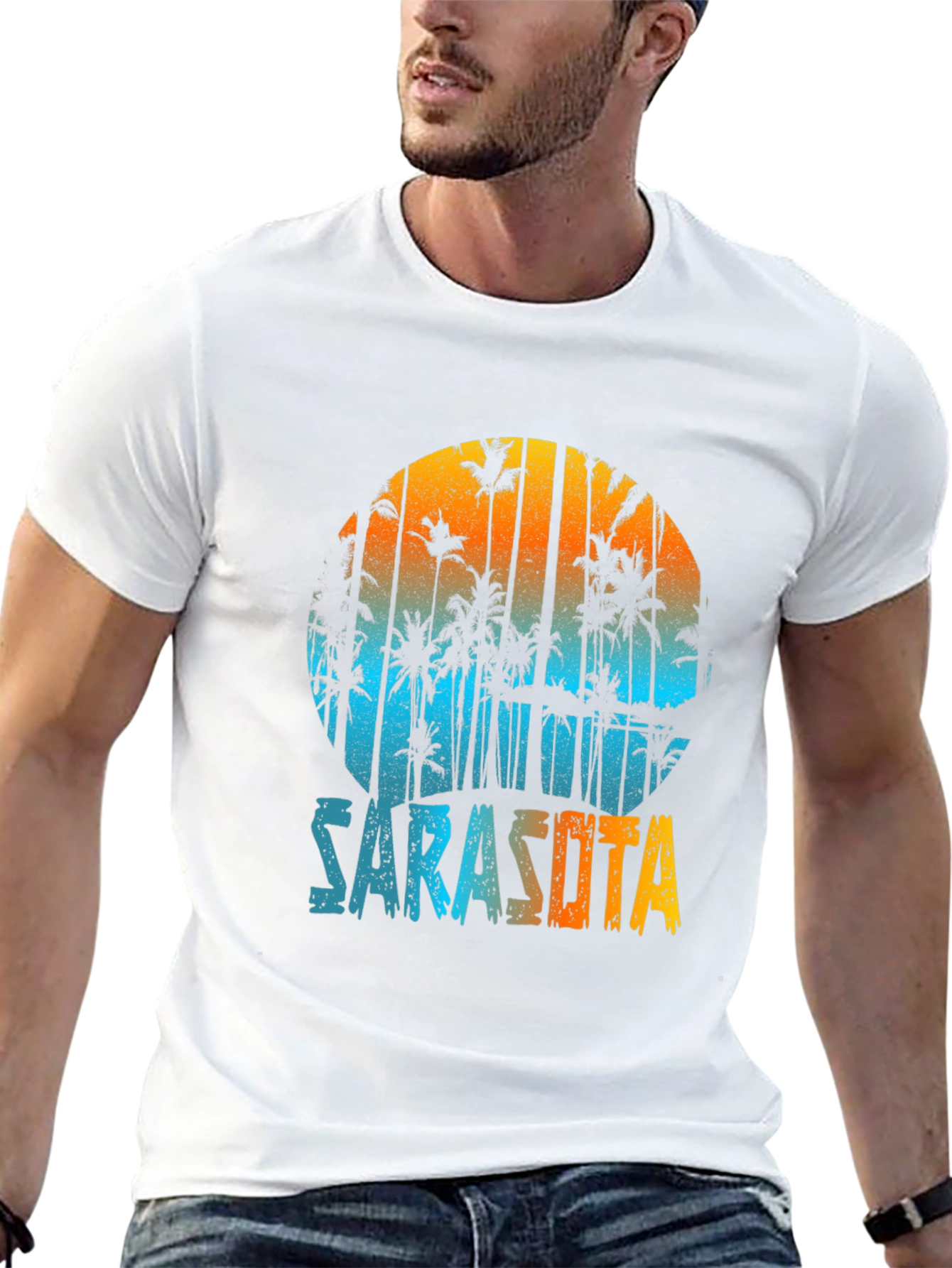 Sarasota Palm Sunset Graphic Tee