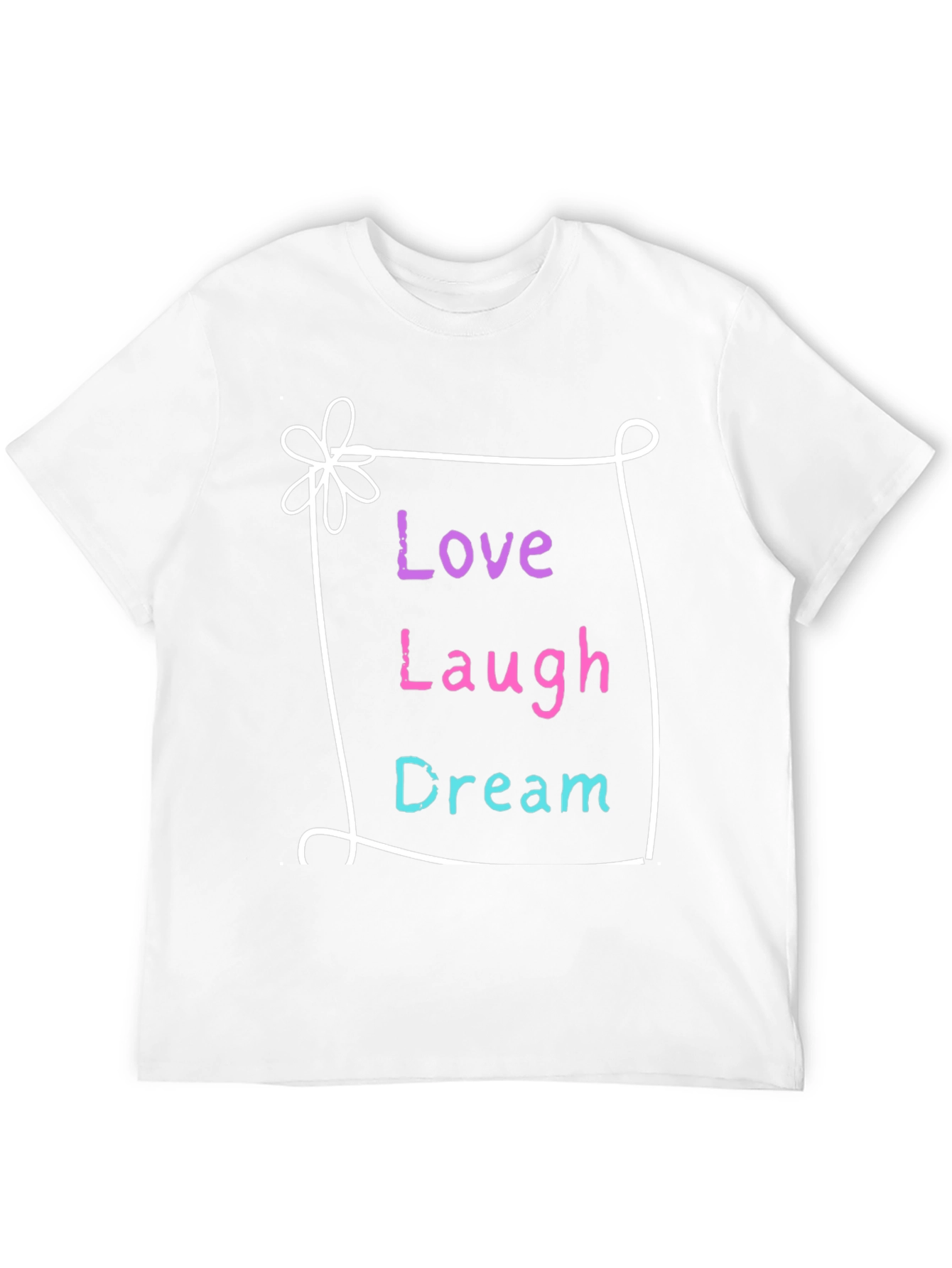Love Laugh Dream Graphic Tee - Black Casual Shirt
