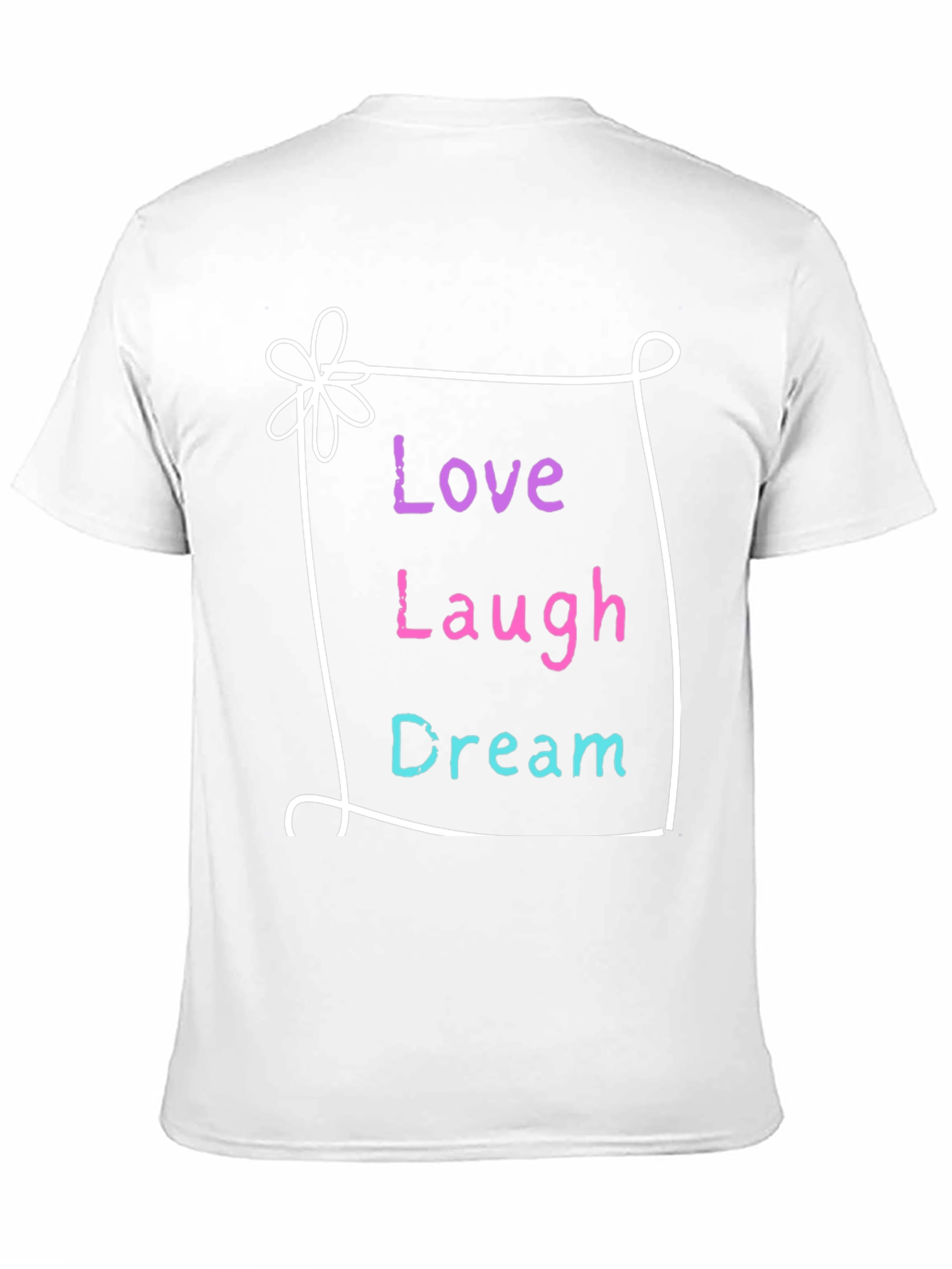 Love Laugh Dream Graphic Tee - Black Casual Shirt