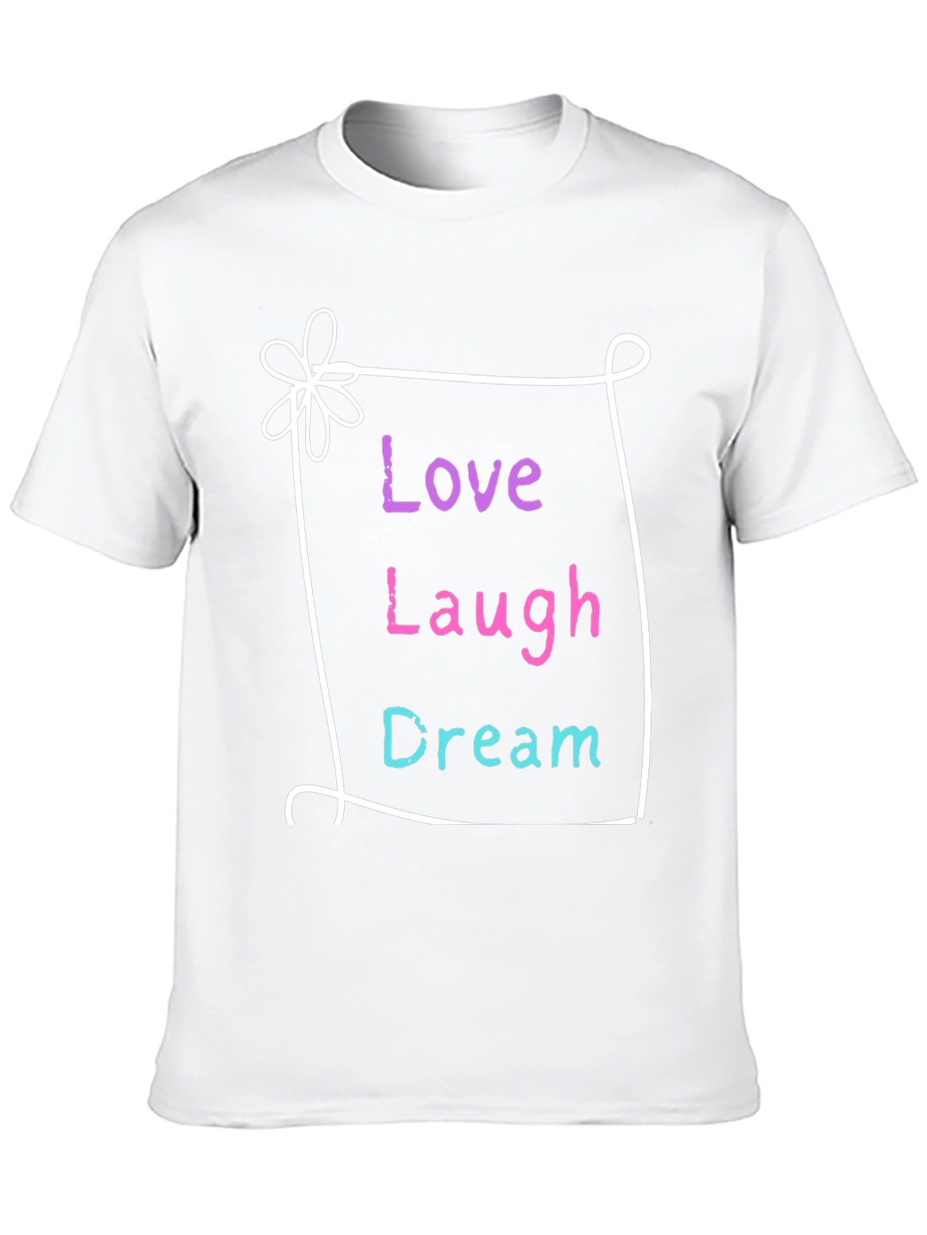 Love Laugh Dream Graphic Tee - Black Casual Shirt