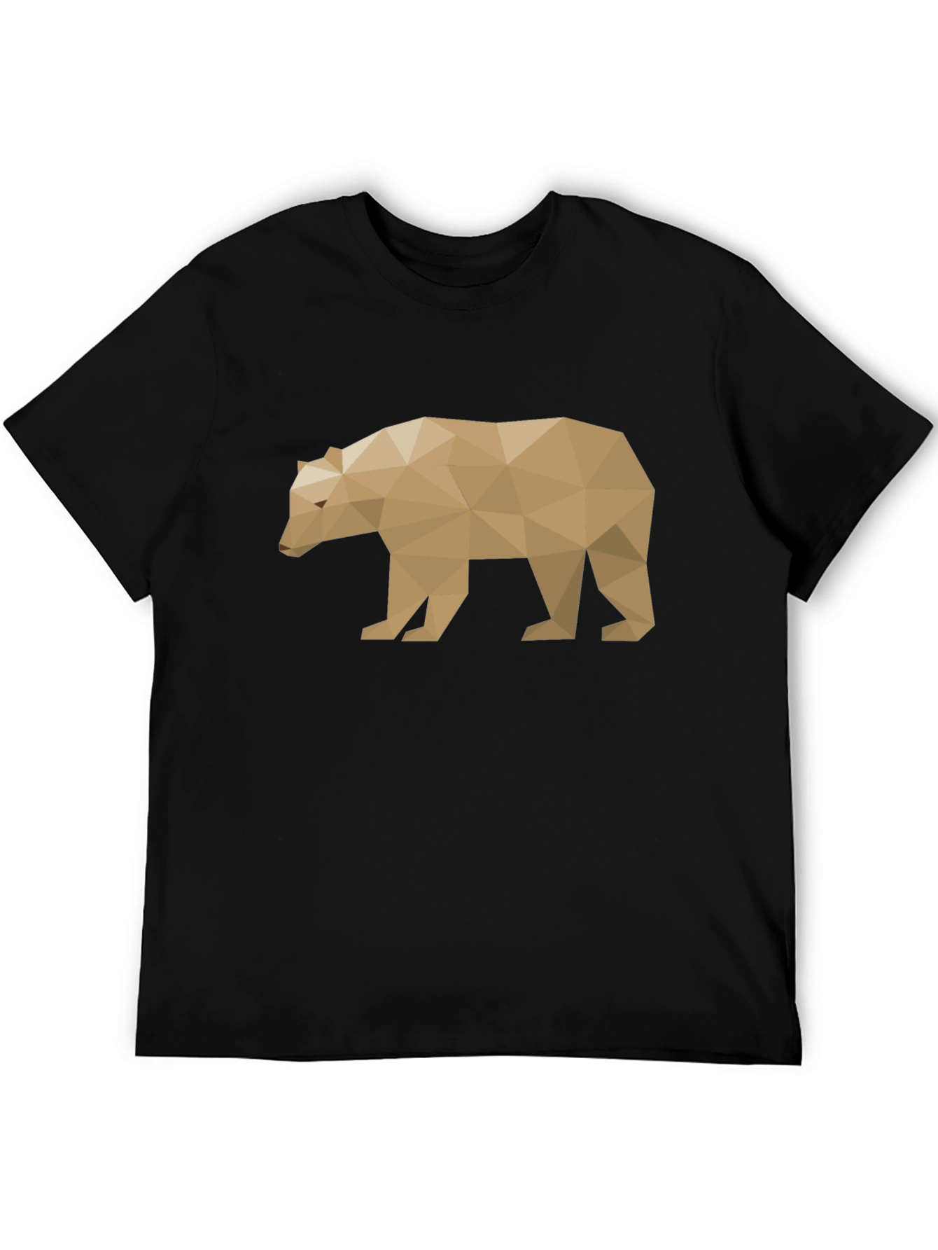 Geometric Bear Graphic Tee - Modern Style