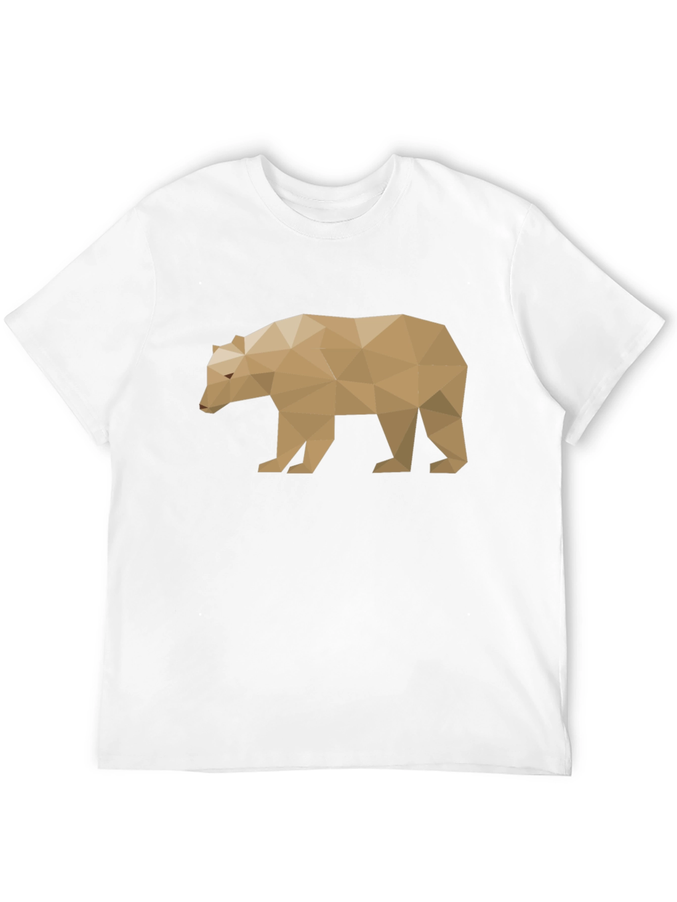 Geometric Bear Graphic Tee - Modern Style