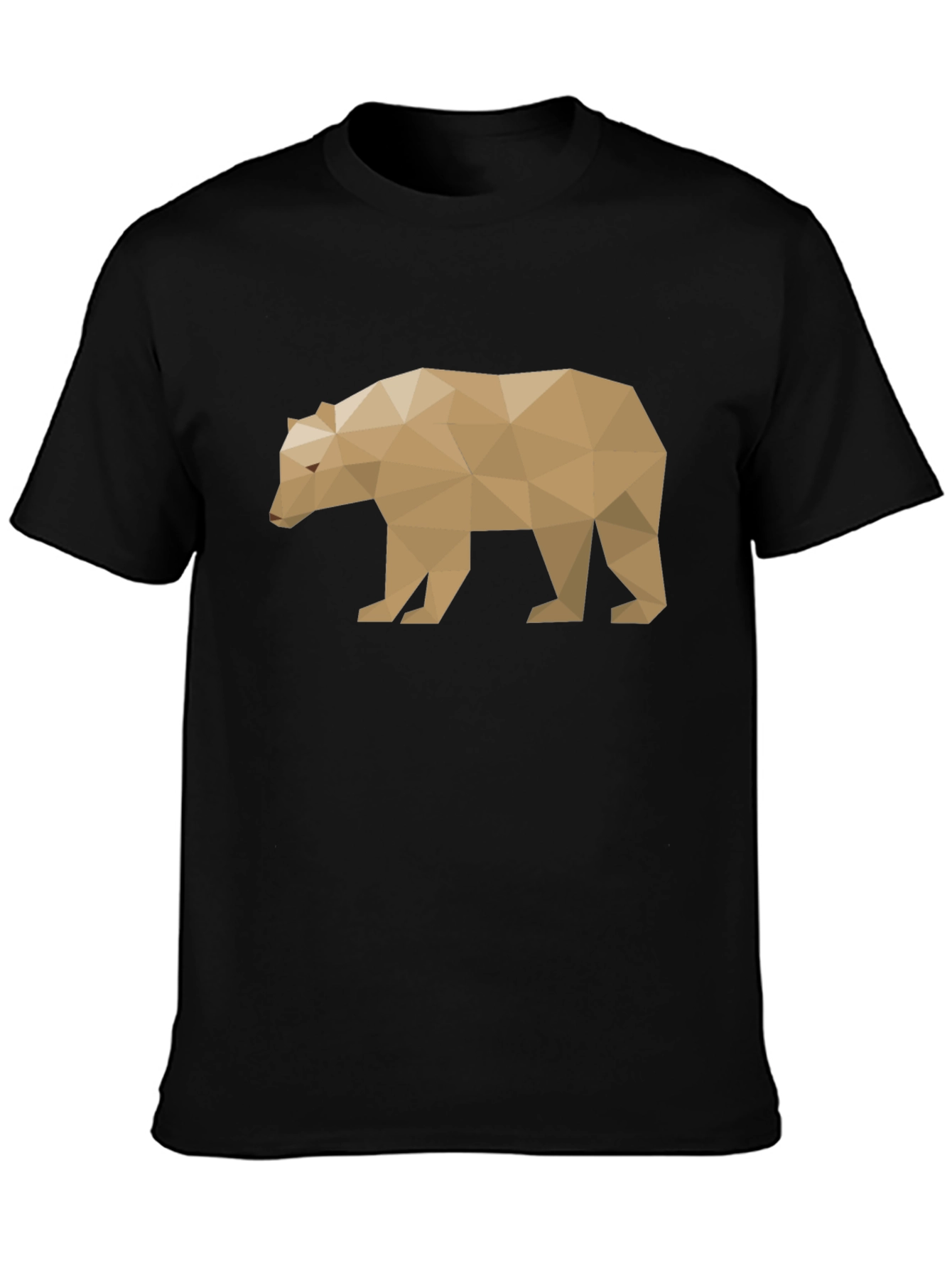Geometric Bear Graphic Tee - Modern Style
