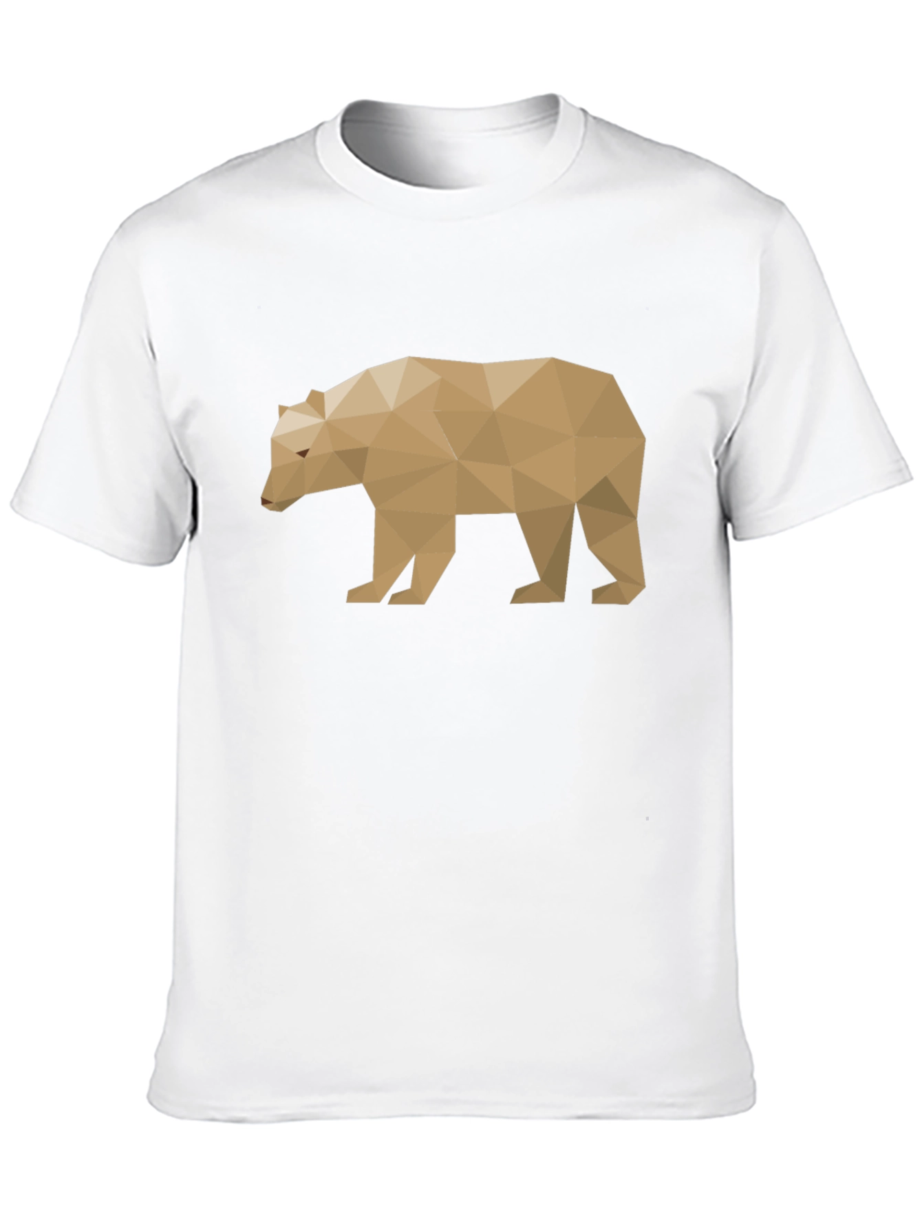 Geometric Bear Graphic Tee - Modern Style