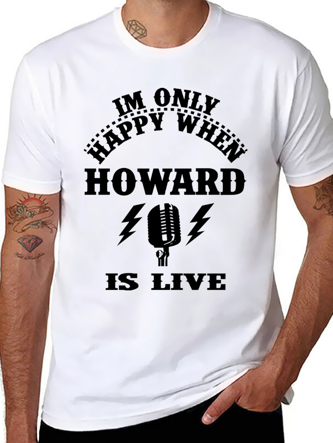 Howard is Live T-Shirt - Black Graphic Tee